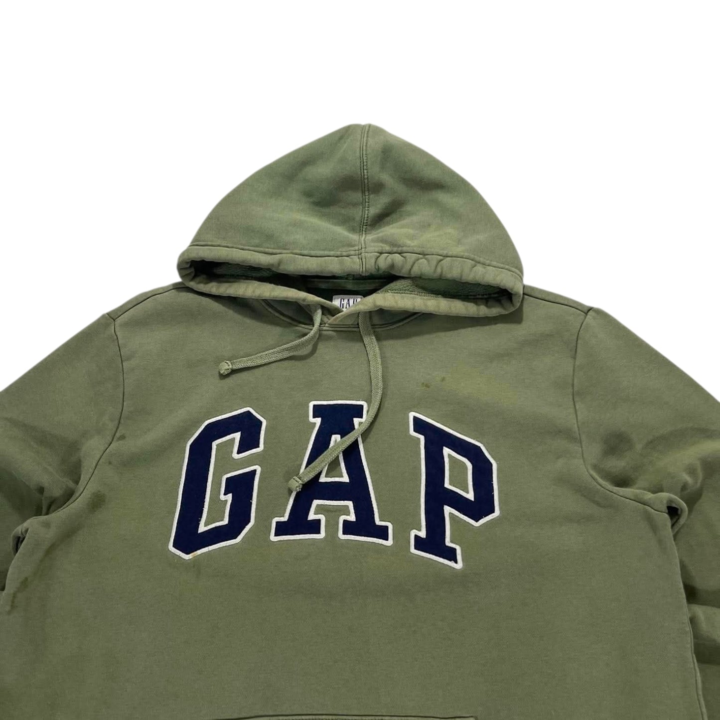 VINTAGE OLIVE GAP GREEN HOODIE (M)