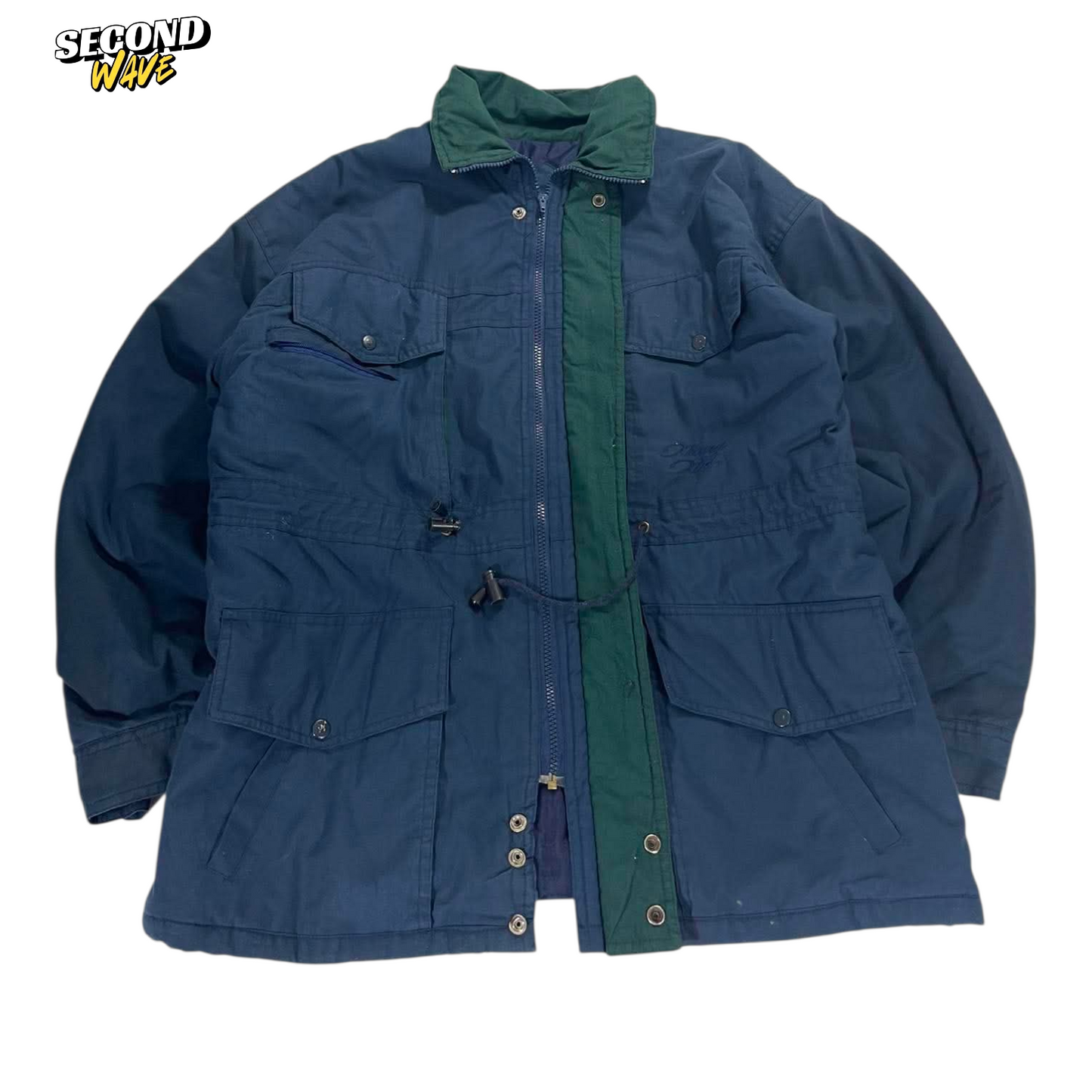 90S BAO DISHI NAVY BOMBER JACKET (M-L)