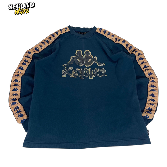 VINTAGE KAPPA NAVY BLUE SWEATSHIRT (XL)