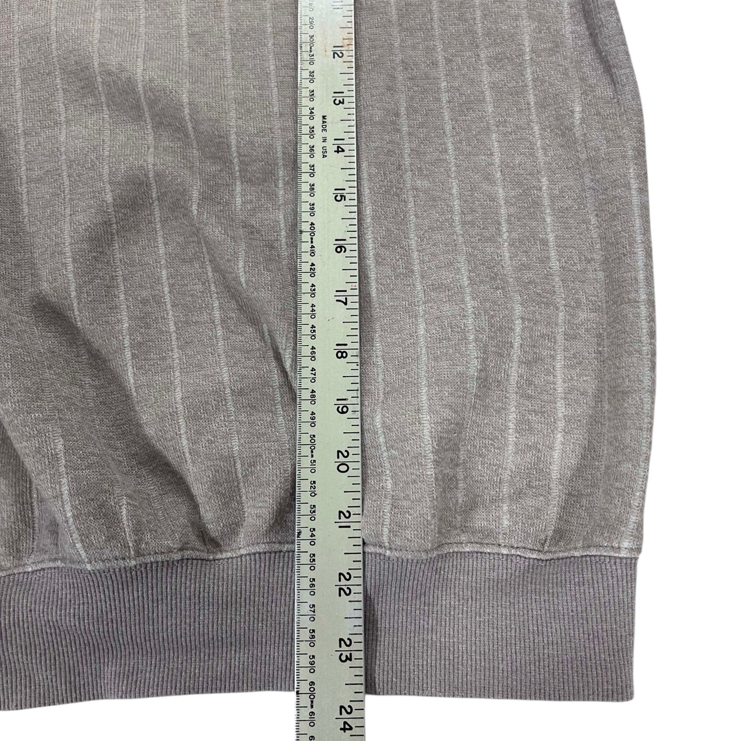 BEVERLY HILLS POLO CLUB GREY PINSTRIPE CREWNECK (M)