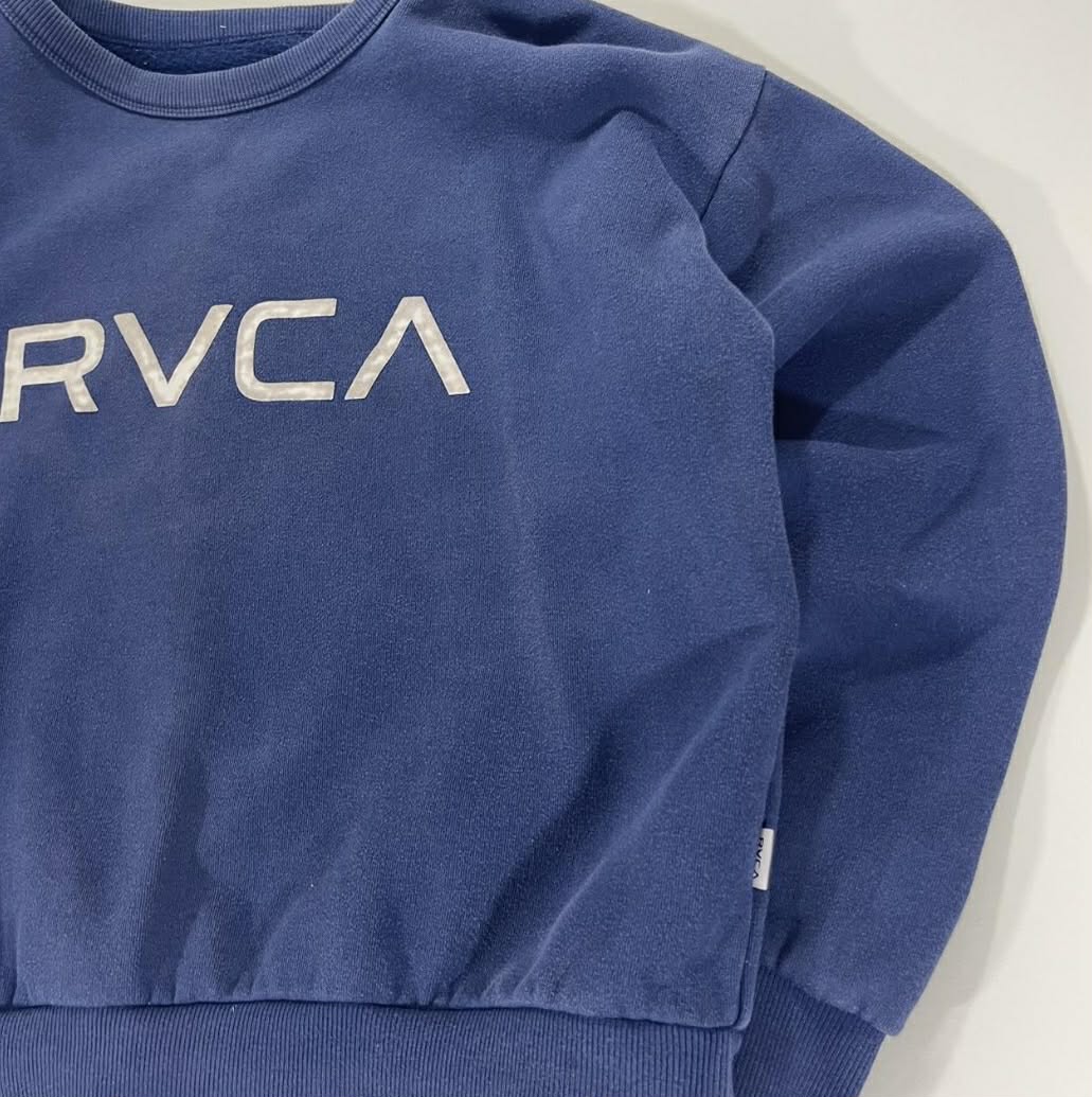 RVCA BLUE CREWNECK SWEATSHIRT (S-M)