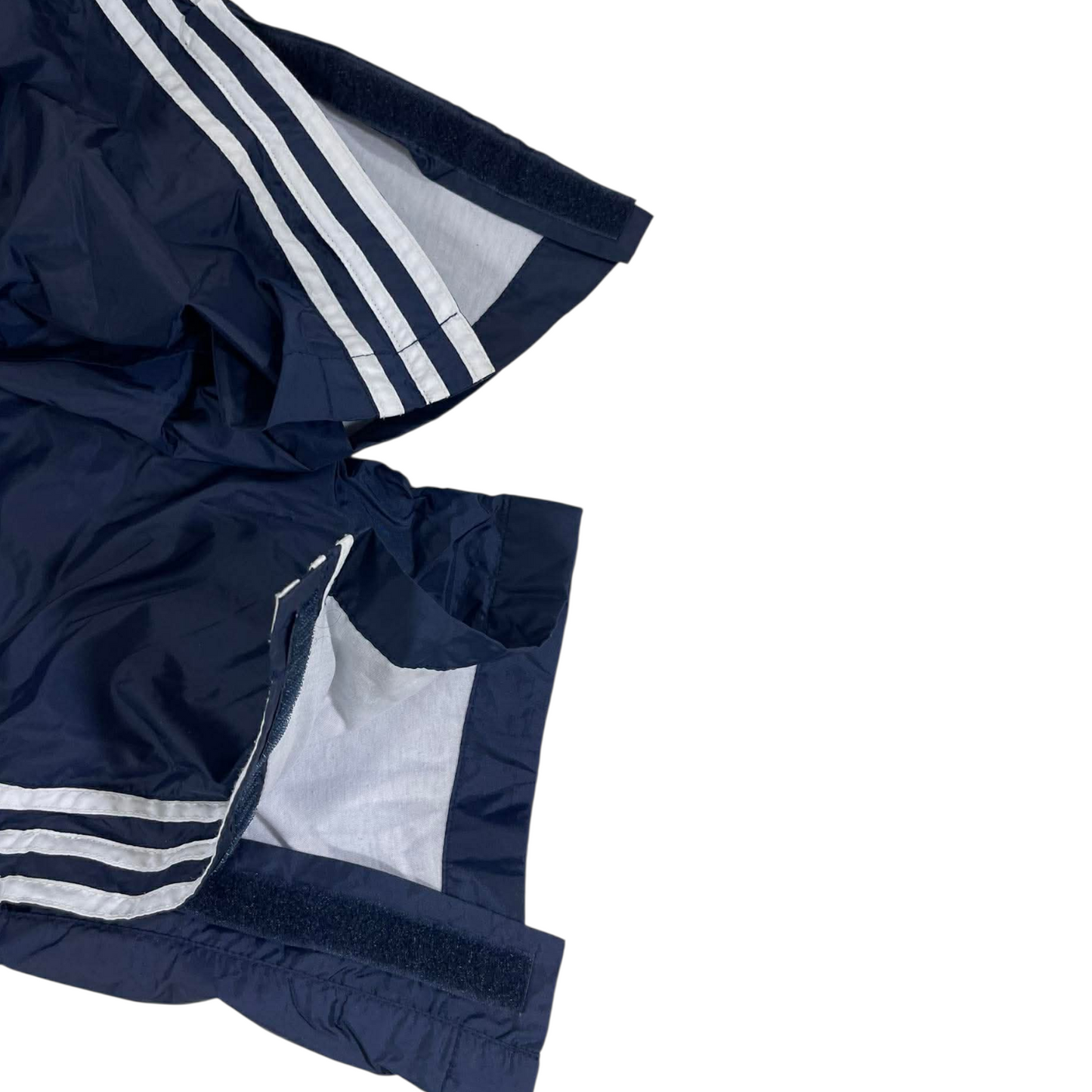 VINTAGE ADIDAS NAVY BLUE TRACK PANTS (L-XL)
