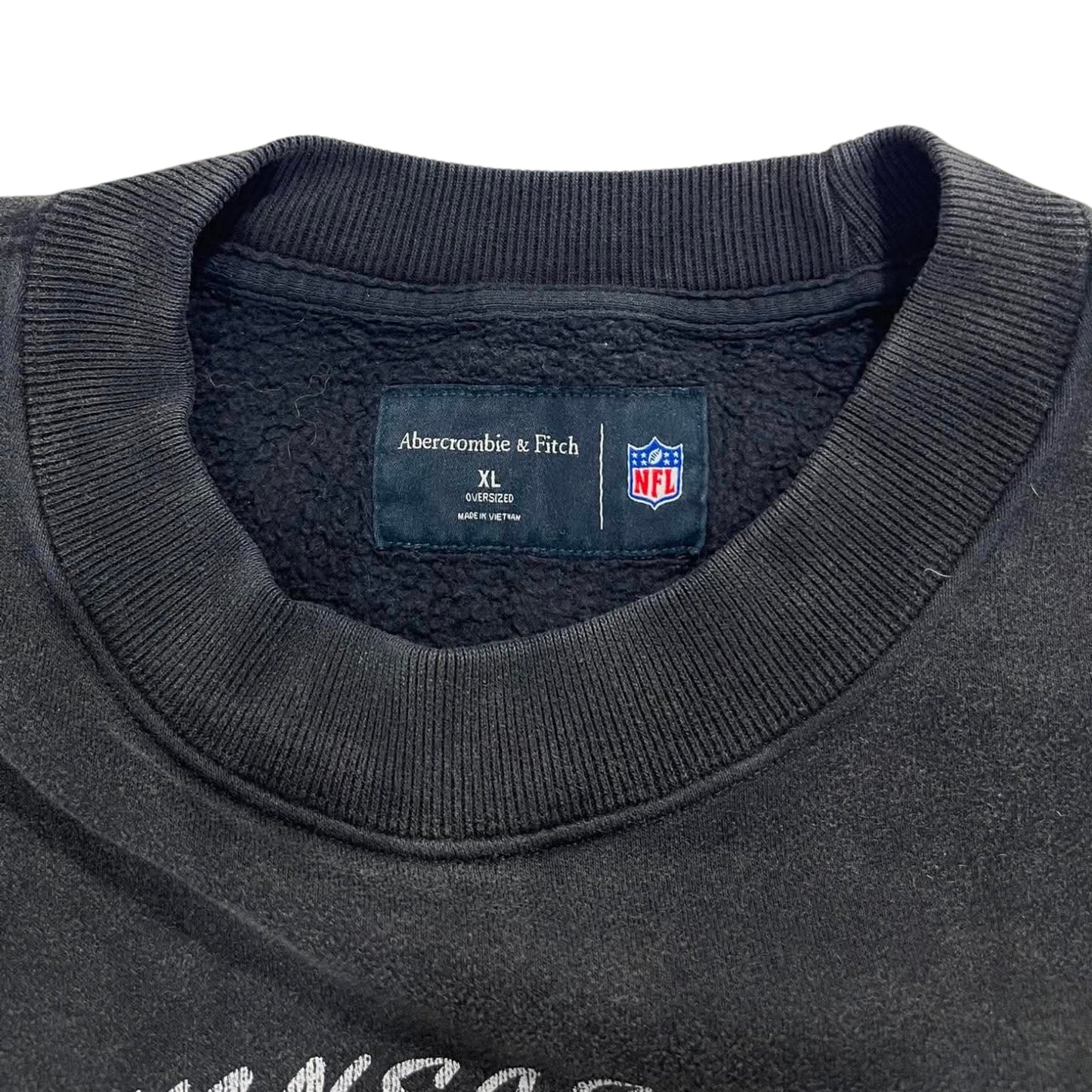 VINTAGE ABERCROMBIE & FITCH KANSAS CITY CHIEFS BLACK CREWNECK (XL)