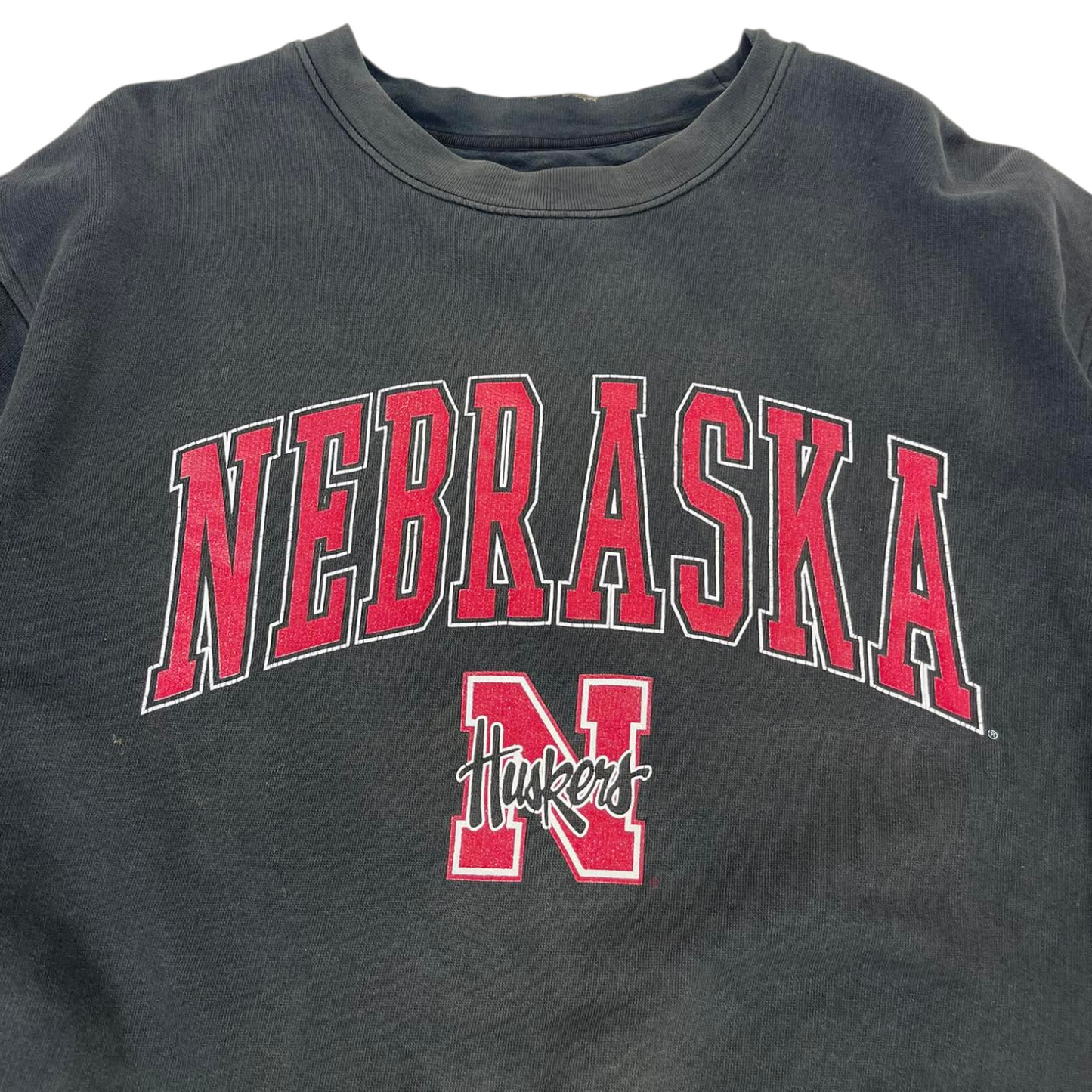 90s NEBRASKA HUSKERS BLACK CREWNECK SWEATSHIRT (XL)