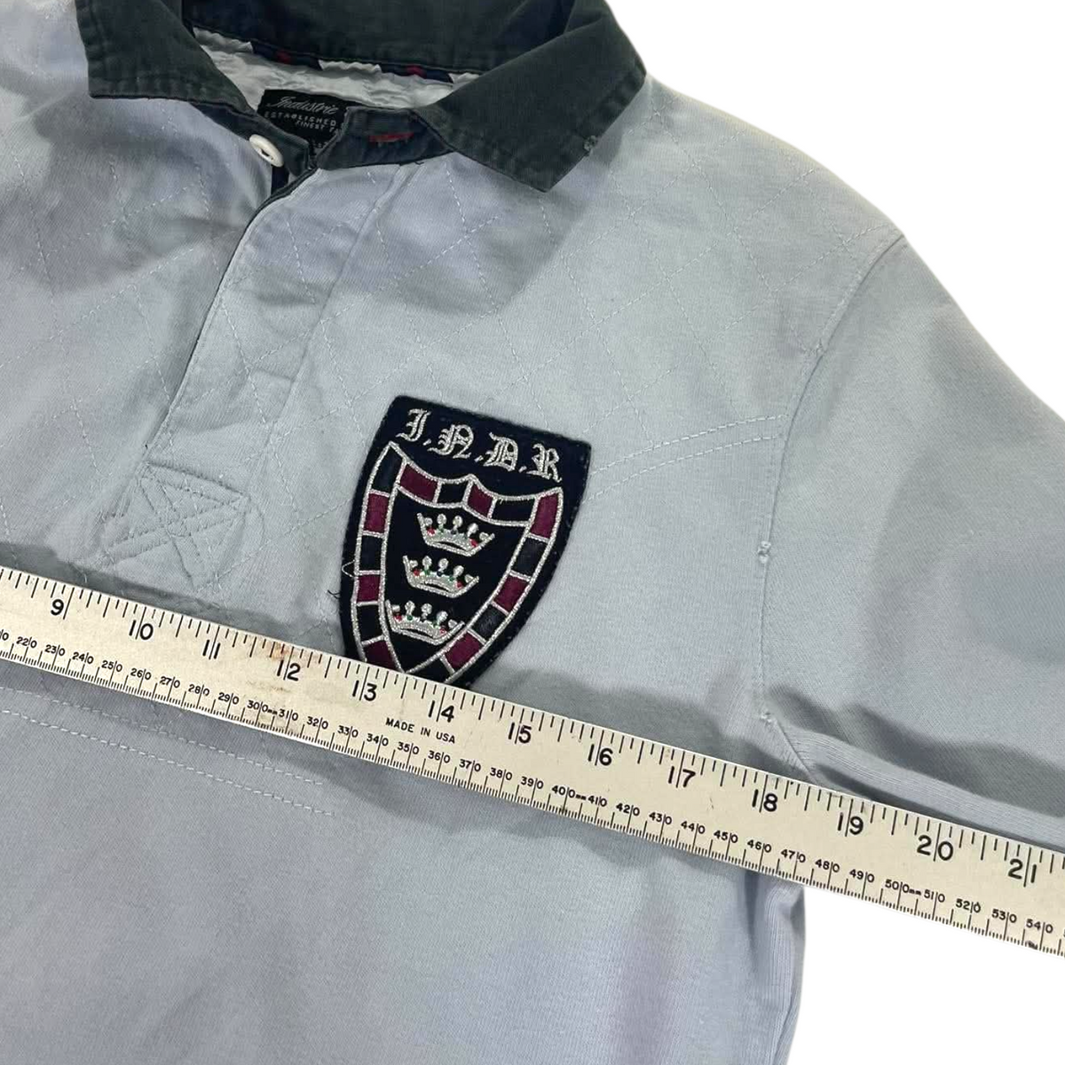 Y2K INDUSTRIAL CLOTHING RUGBY POLO SHIRT (M)