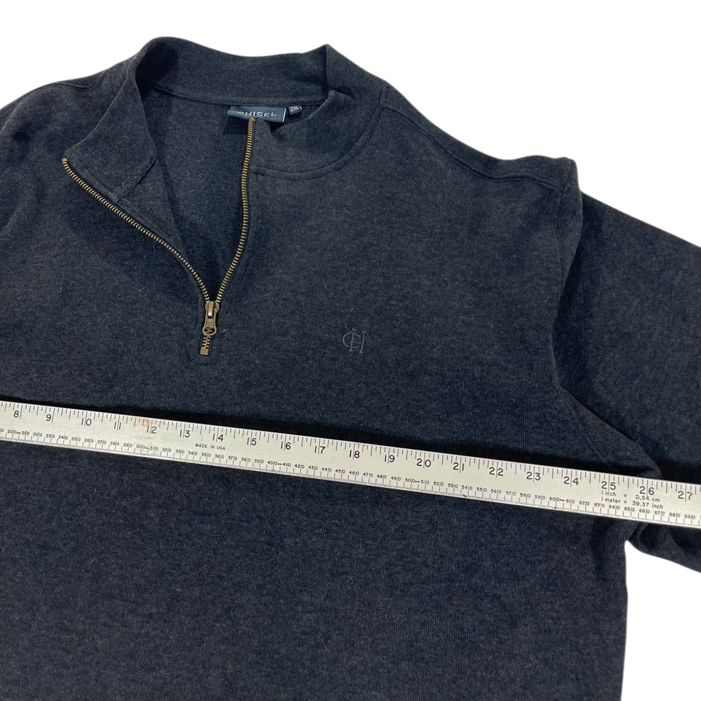 VINTAGE CHISEL QUARTER ZIP SWEATSHIRT (XXL)