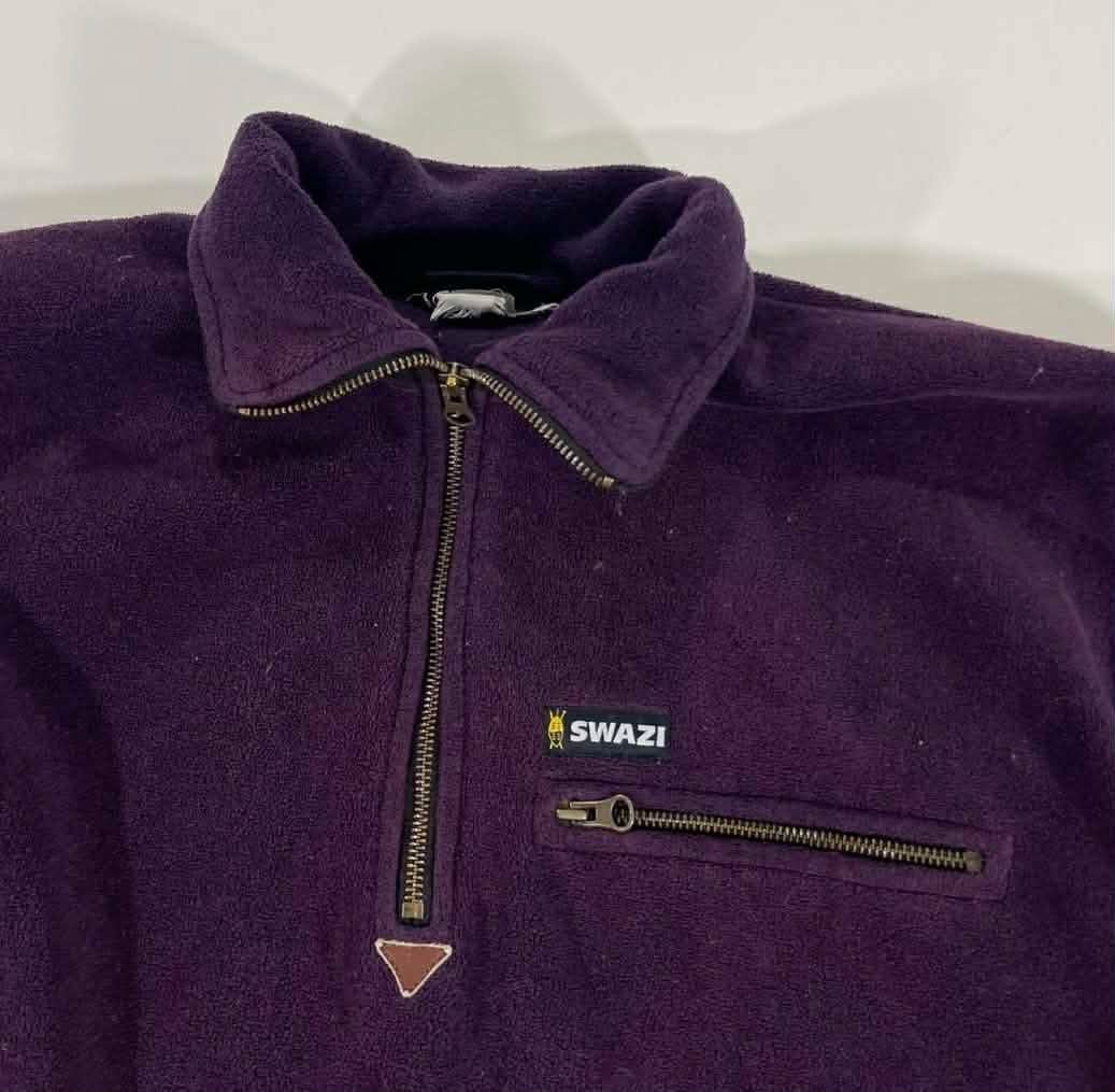 Y2K SWAZI PURPLE QUARTER ZIP FLEECE (L)