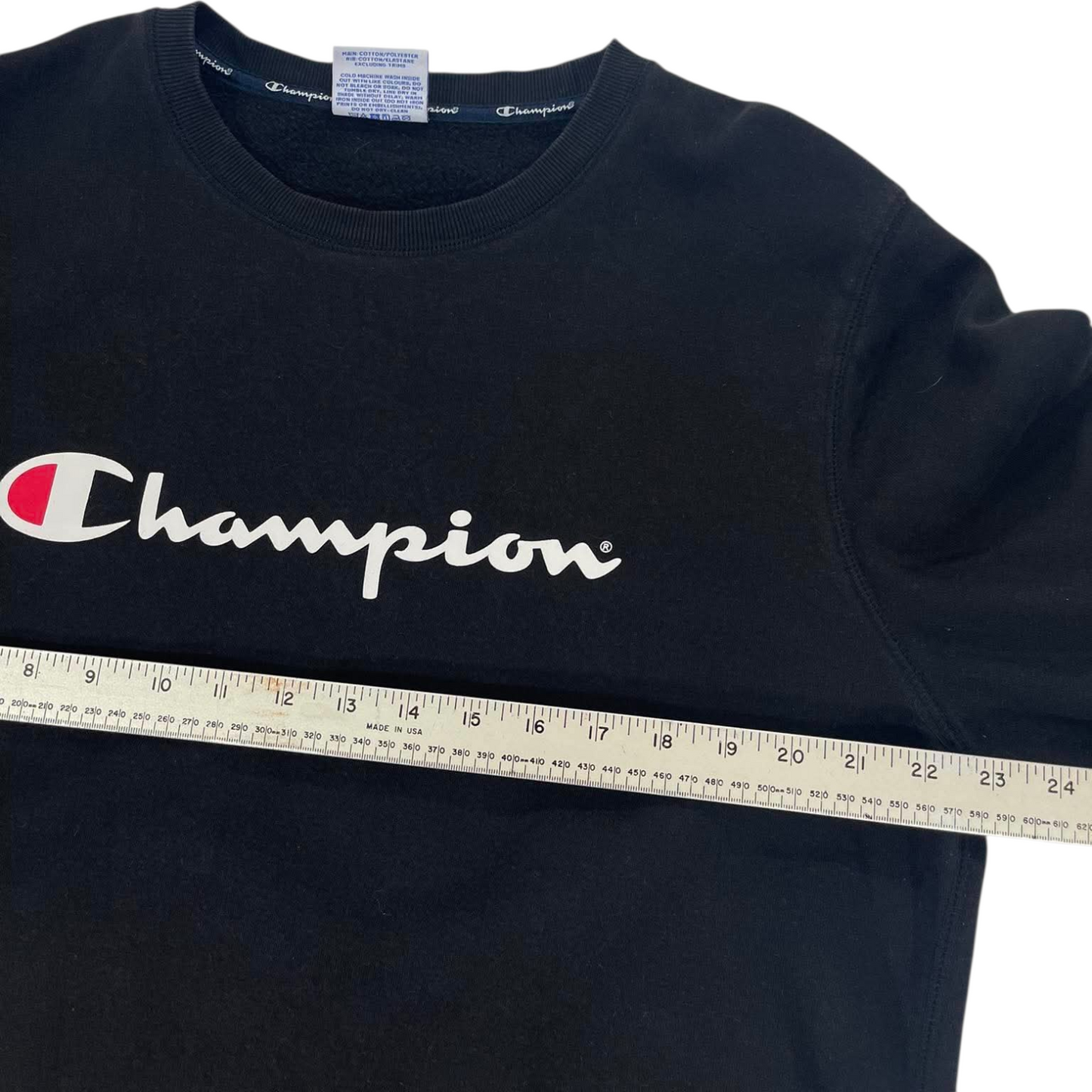 CHAMPION BLACK CREWNECK SWEATSHIRT (XL)