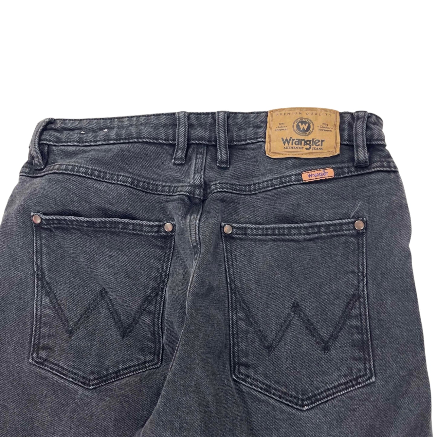VINTAGE WRANGLER BLACK BOOTSIE JEANS (13)