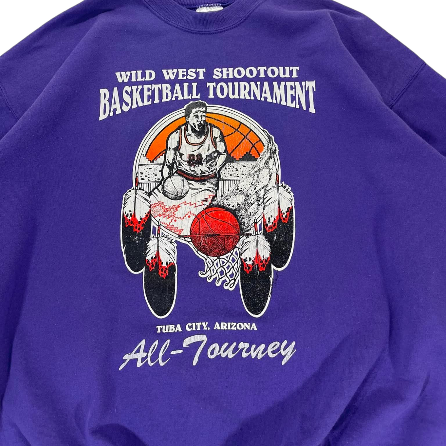 90s PURPLE BASKETBALL TOURNAMENT CREWNECK (L)