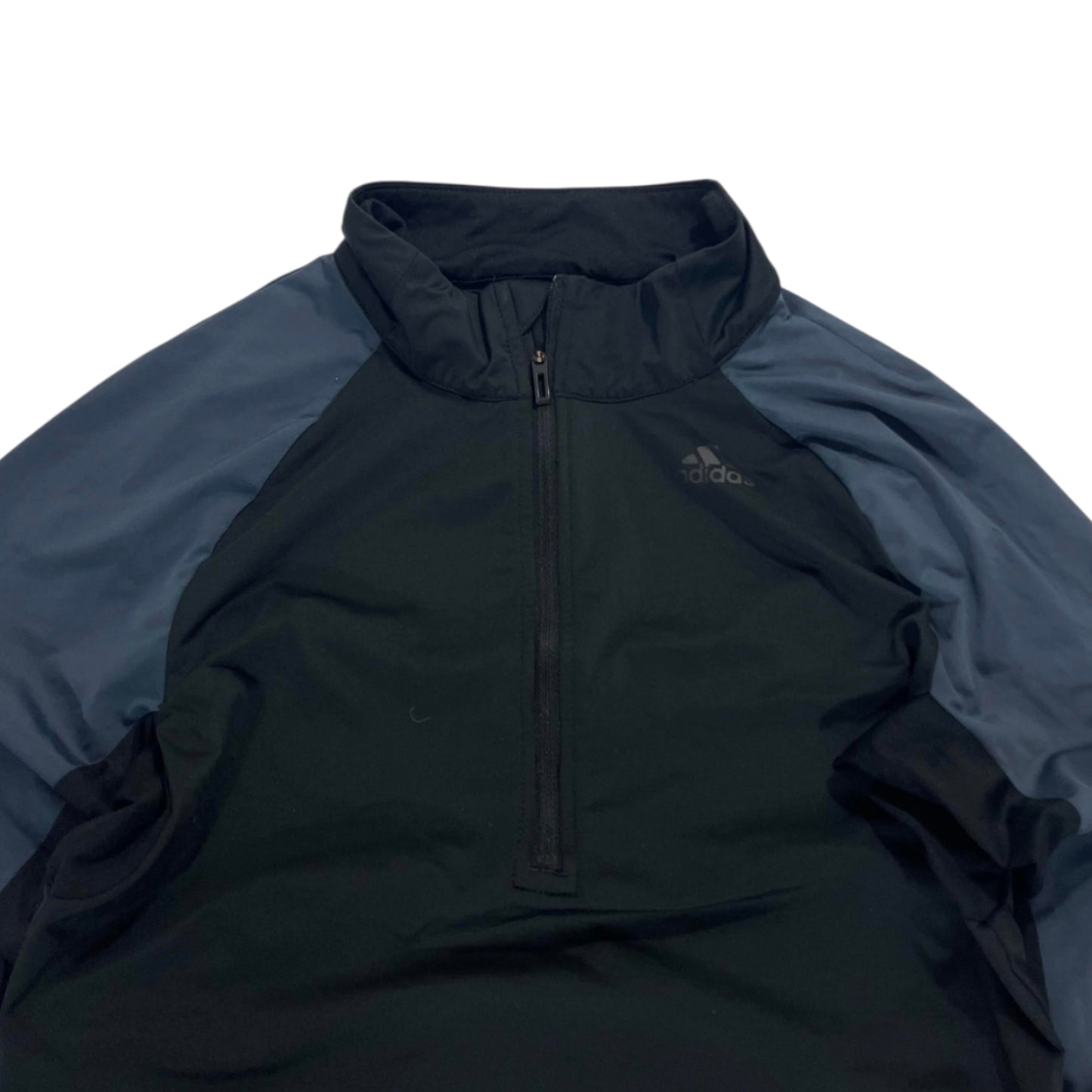 ADIDAS BLACK & NAVY QUARTER ZIP (S)