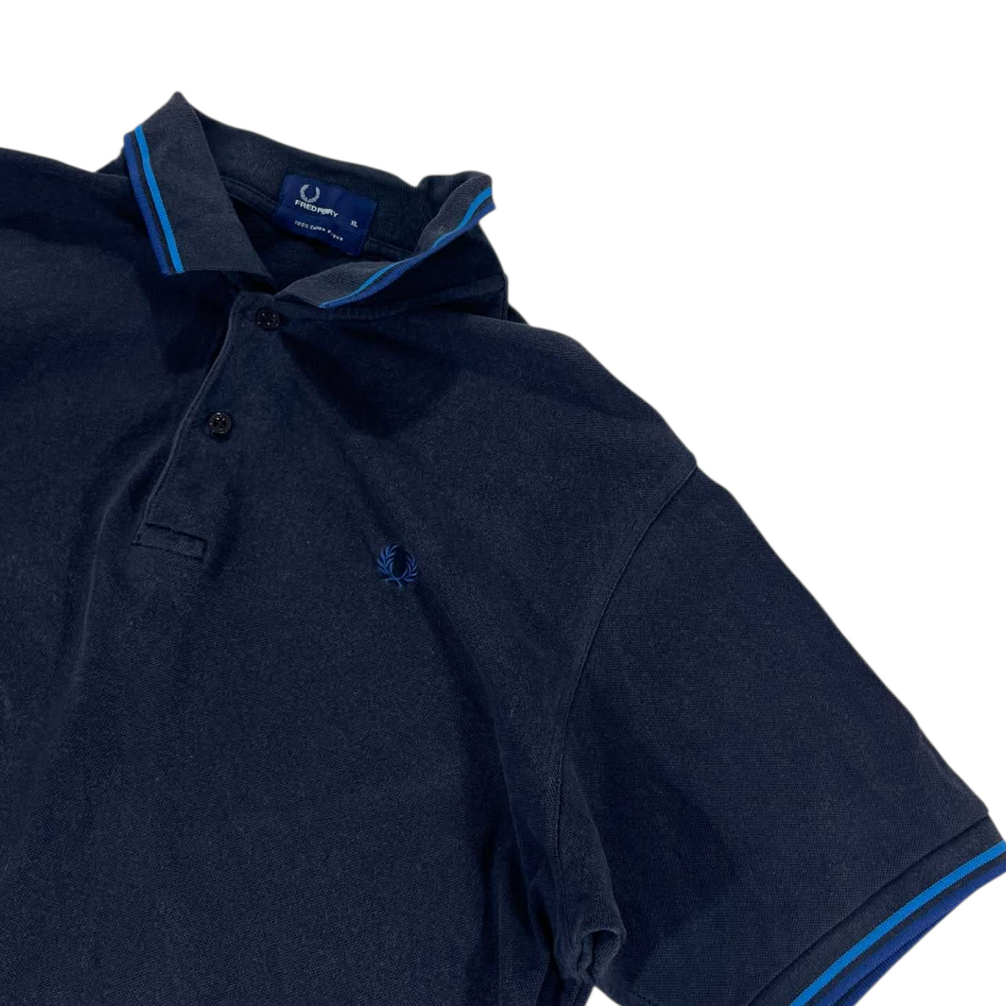 FRED PERRY NAVY BLUE POLO SHORT (M)