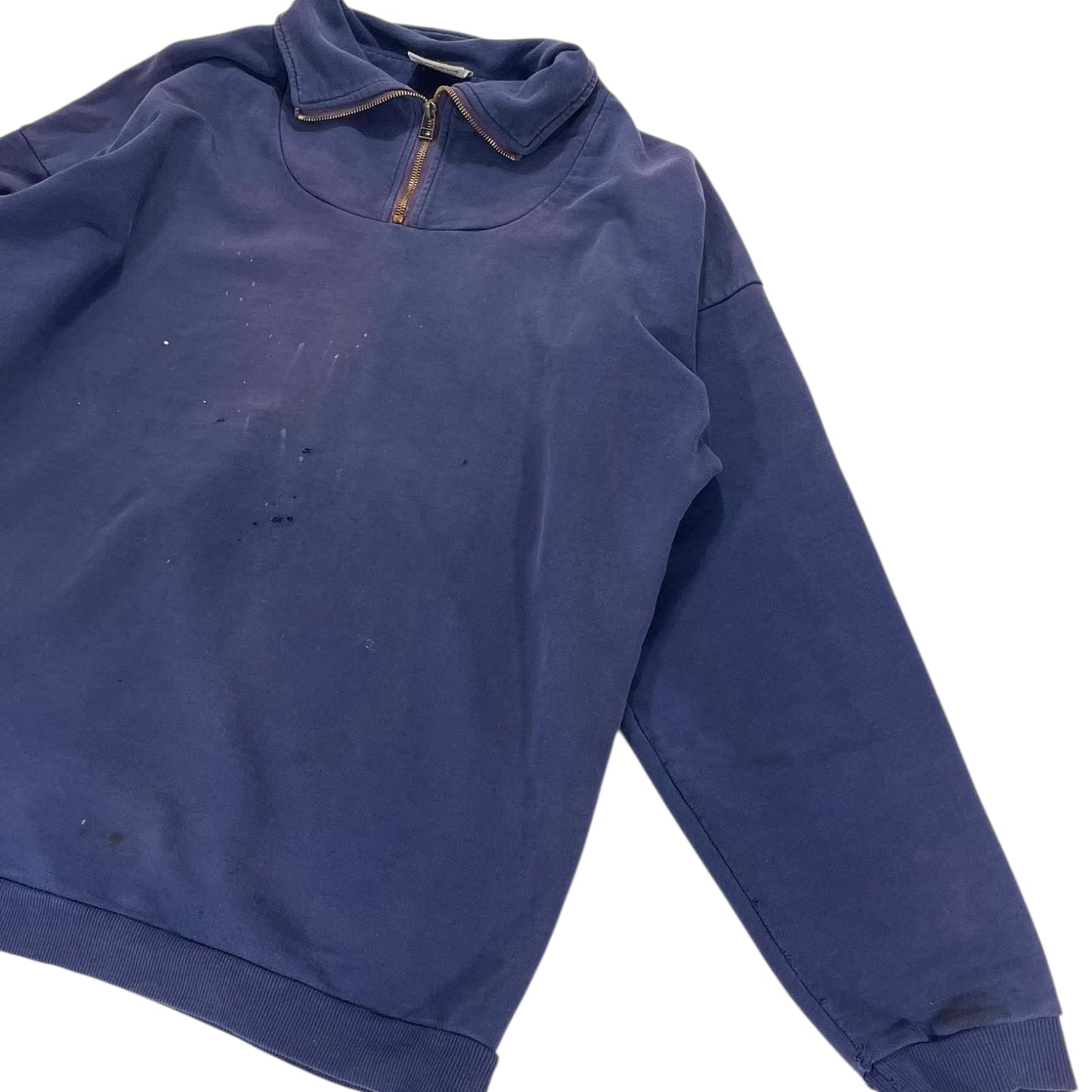 TRASHED ACTIVE WEAR NZ NAVY BLUE QUARTER ZIP (L)
