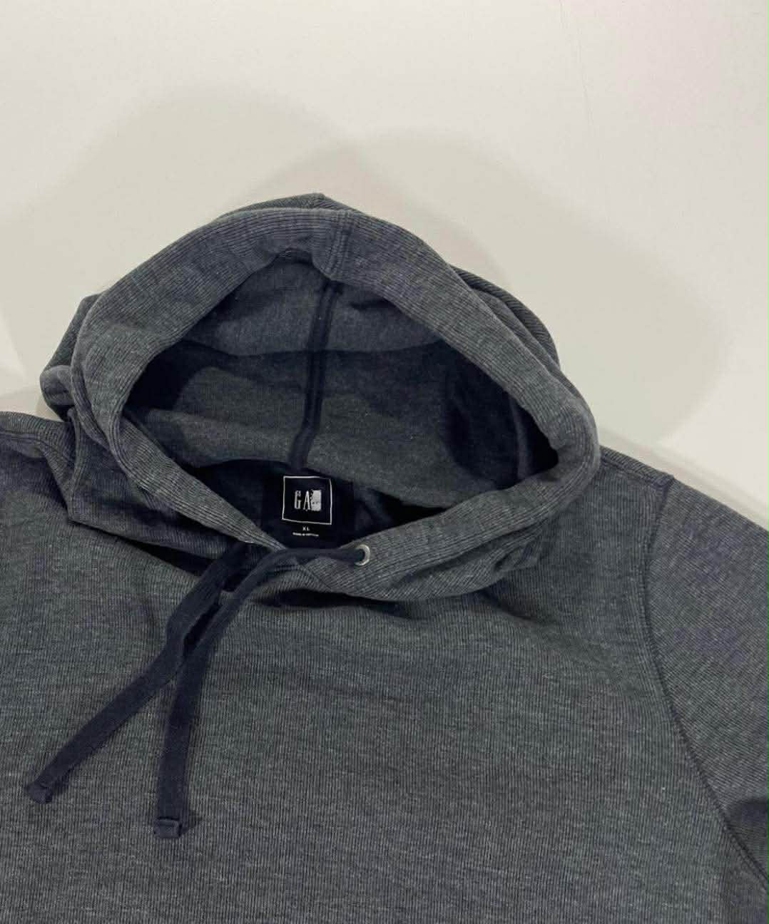 VINTAGE GAP GREY HOODIE WITH DRAWSTRING (L)