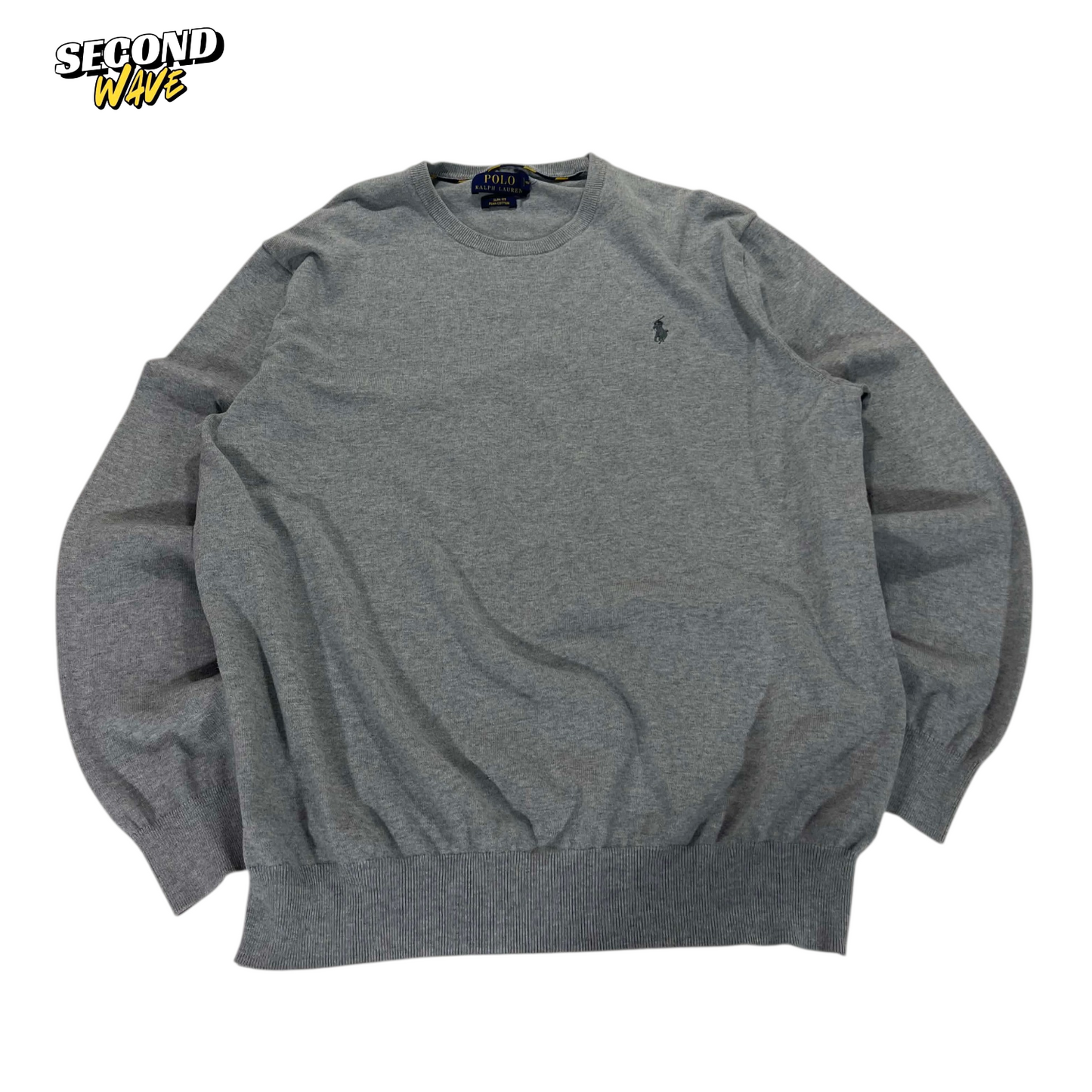 POLO RALPH LAUREN GRAY SWEATER (L)