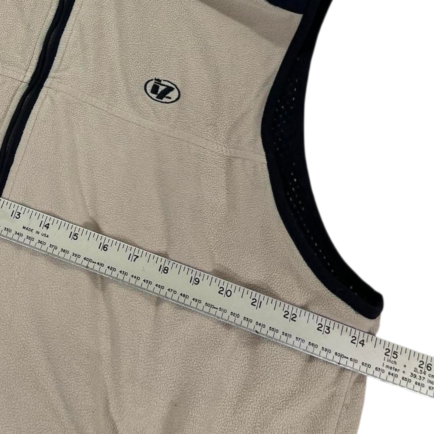 VINTAGE LINE7 CREAM AND BLACK VEST (L-XL)