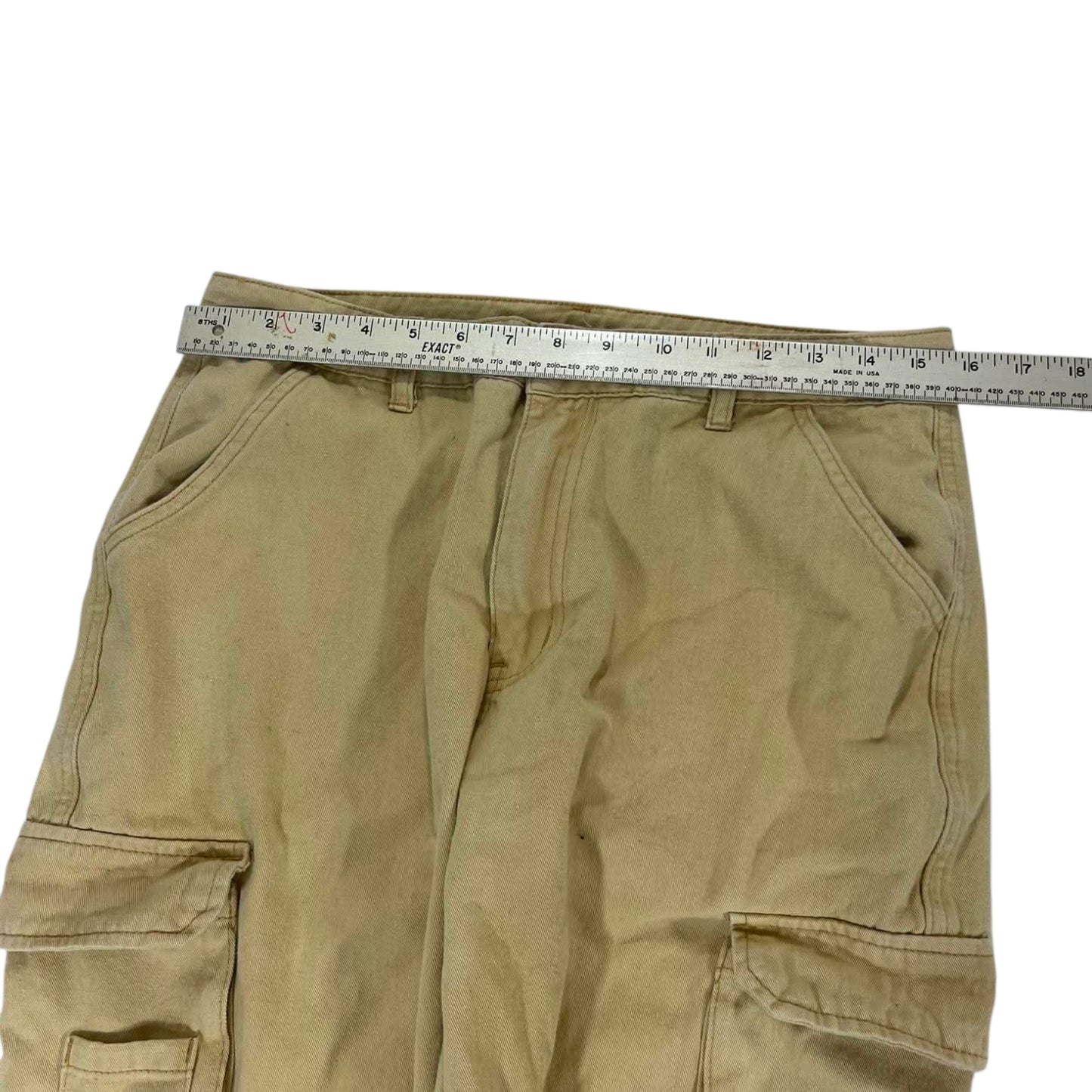 Y2K TAN CARGO PANTS (L)