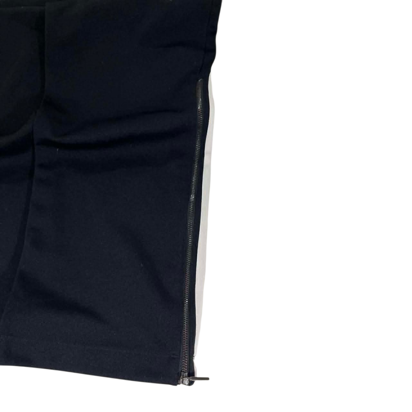 ARMANI EXCHANGE NAVY TRACK PANTS WITH PINK AND PURPLE STRIPES (M)