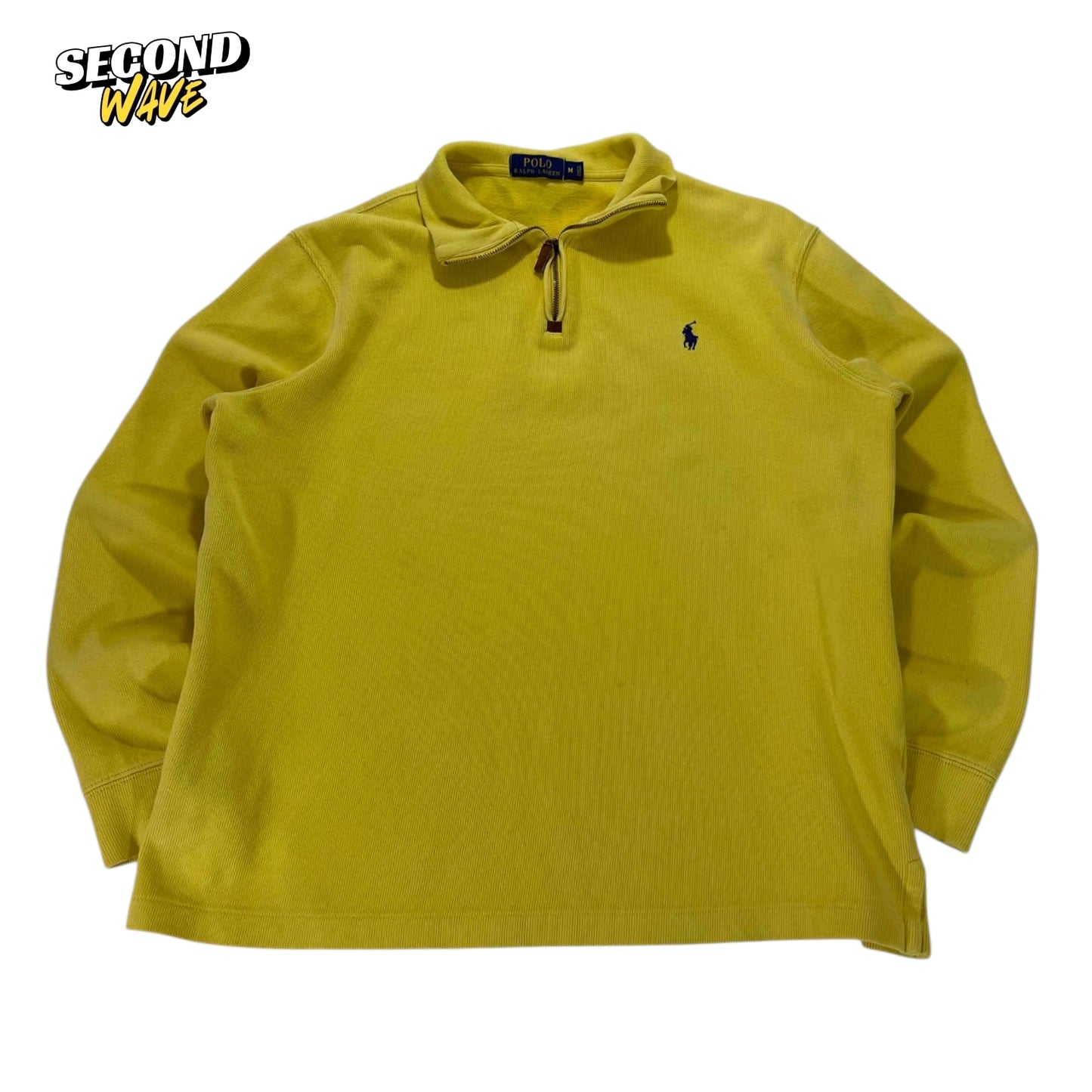 POLO RALPH LAUREN YELLOW QUARTER ZIP (M)