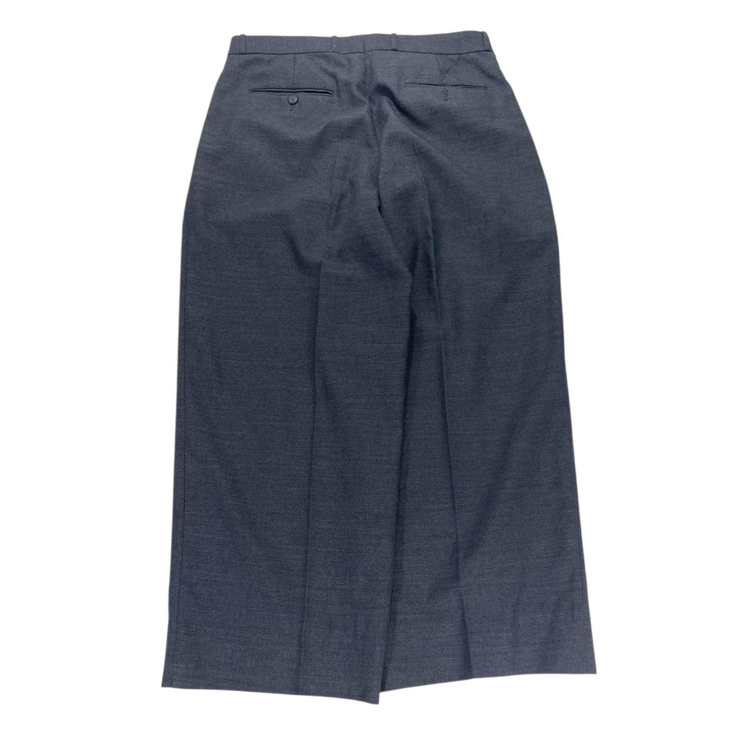 VINTAGE JOHN LEWIS NAVY PLEATED WIDE LEG TROUSERS (34)