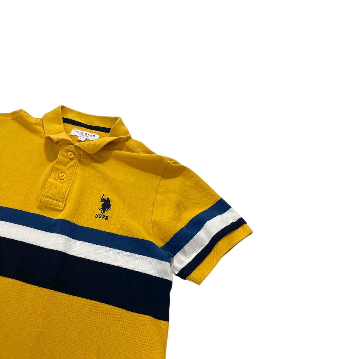 U.S. POLO ASSN. YELLOW POLO SHIRT (BEST FIT M)