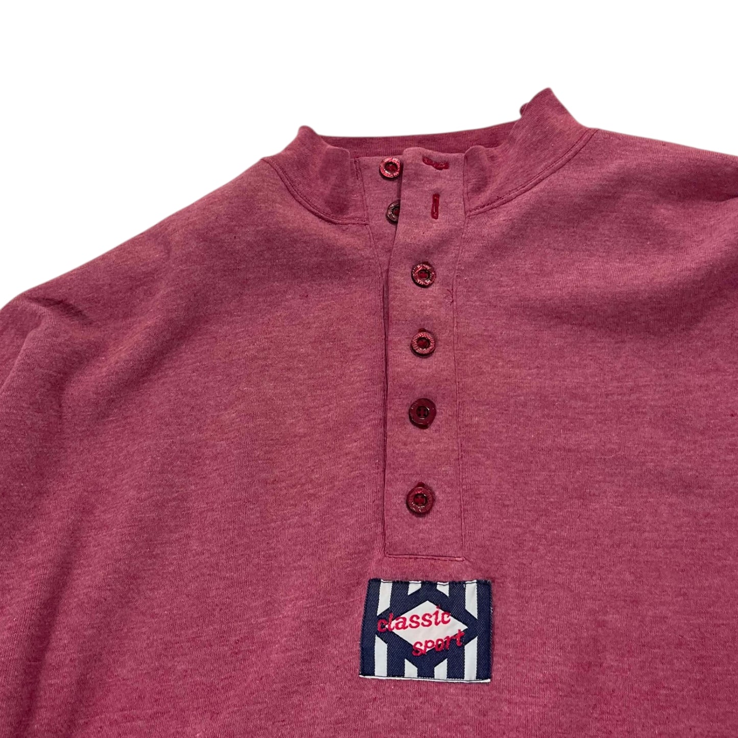 90S RED & NAVY STRIPED LONG SLEEVE (L)
