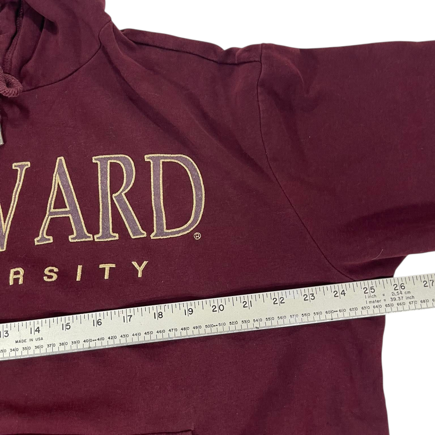 HARVARD UNIVERSITY BURGUNDY HOODIE (M)