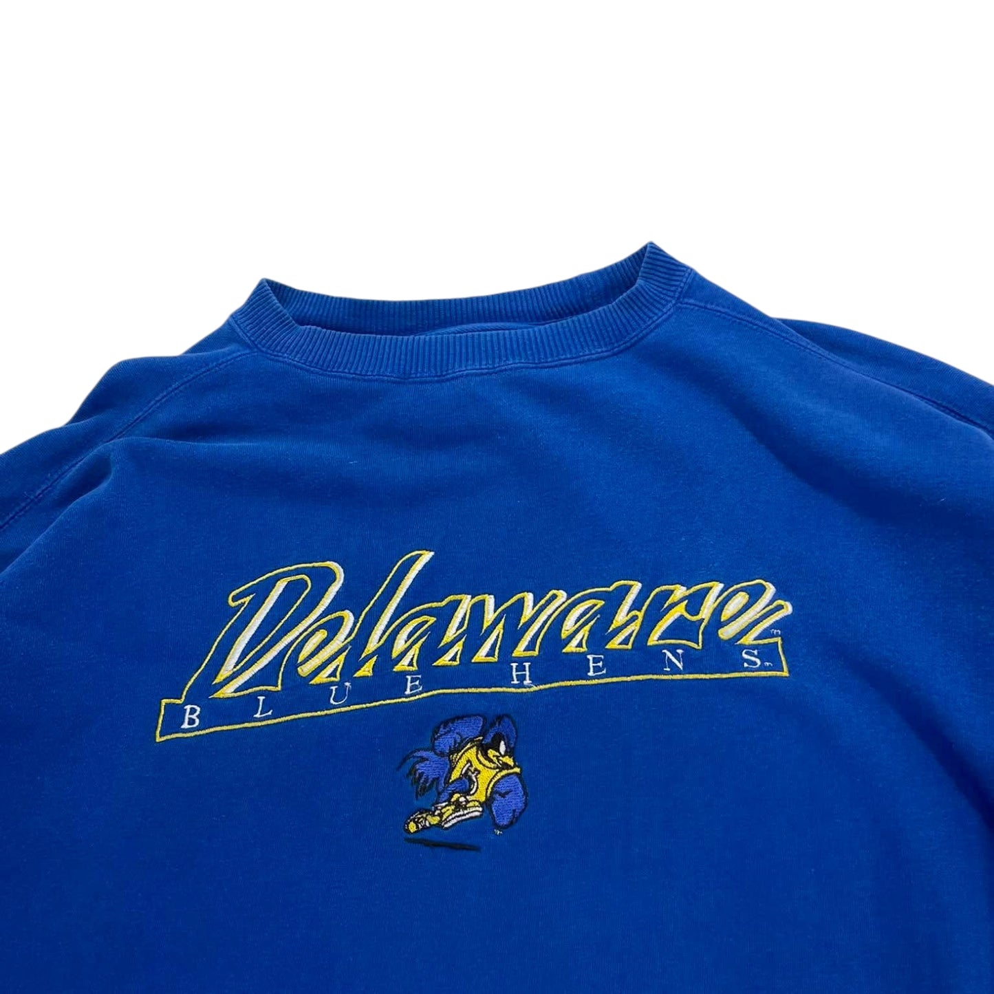 90S DELAWARE BLUE HENS BLUE CREWNECK (L)