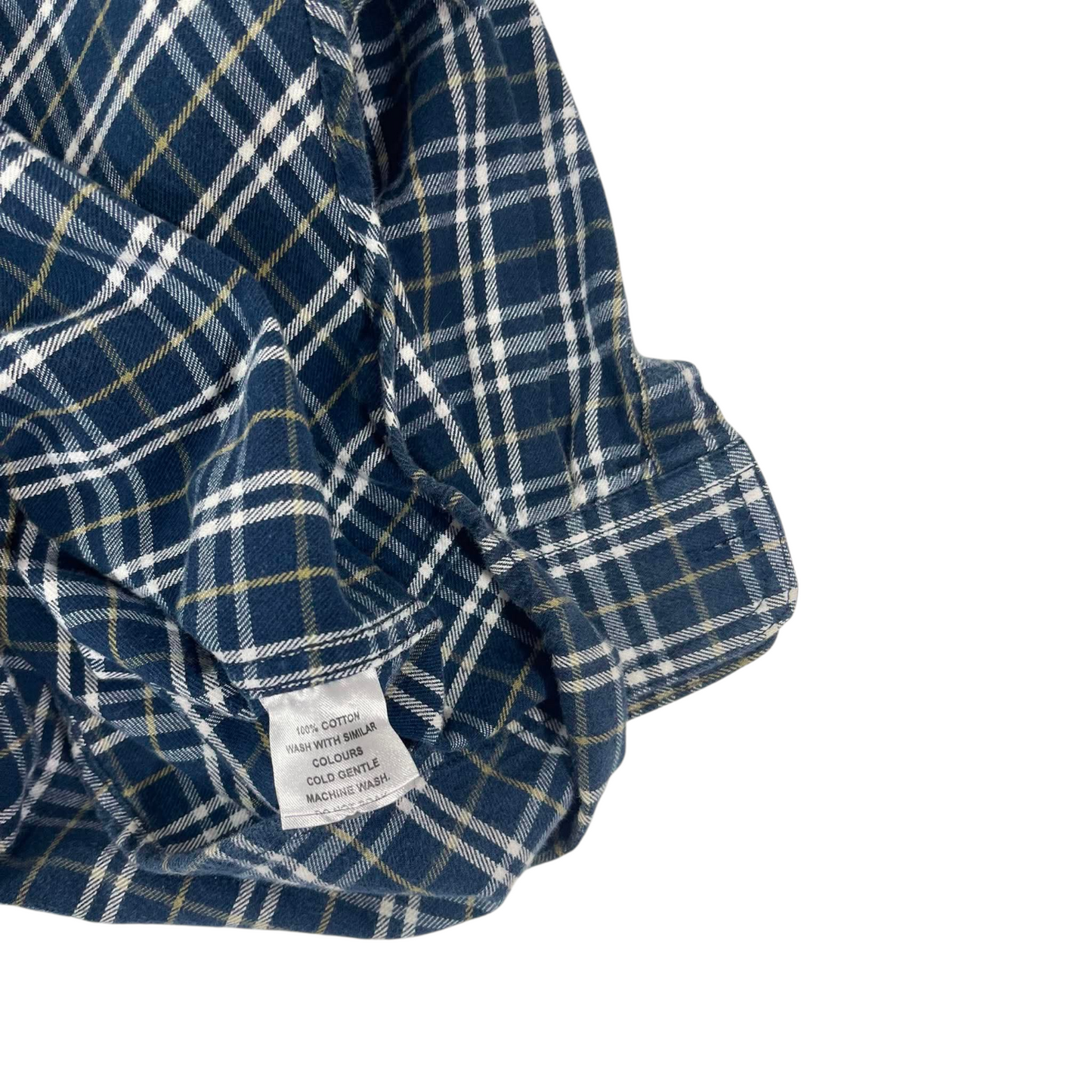 VINTAGE SWANNDRI BLUE & WHITE FLANNEL SHIRT (L)