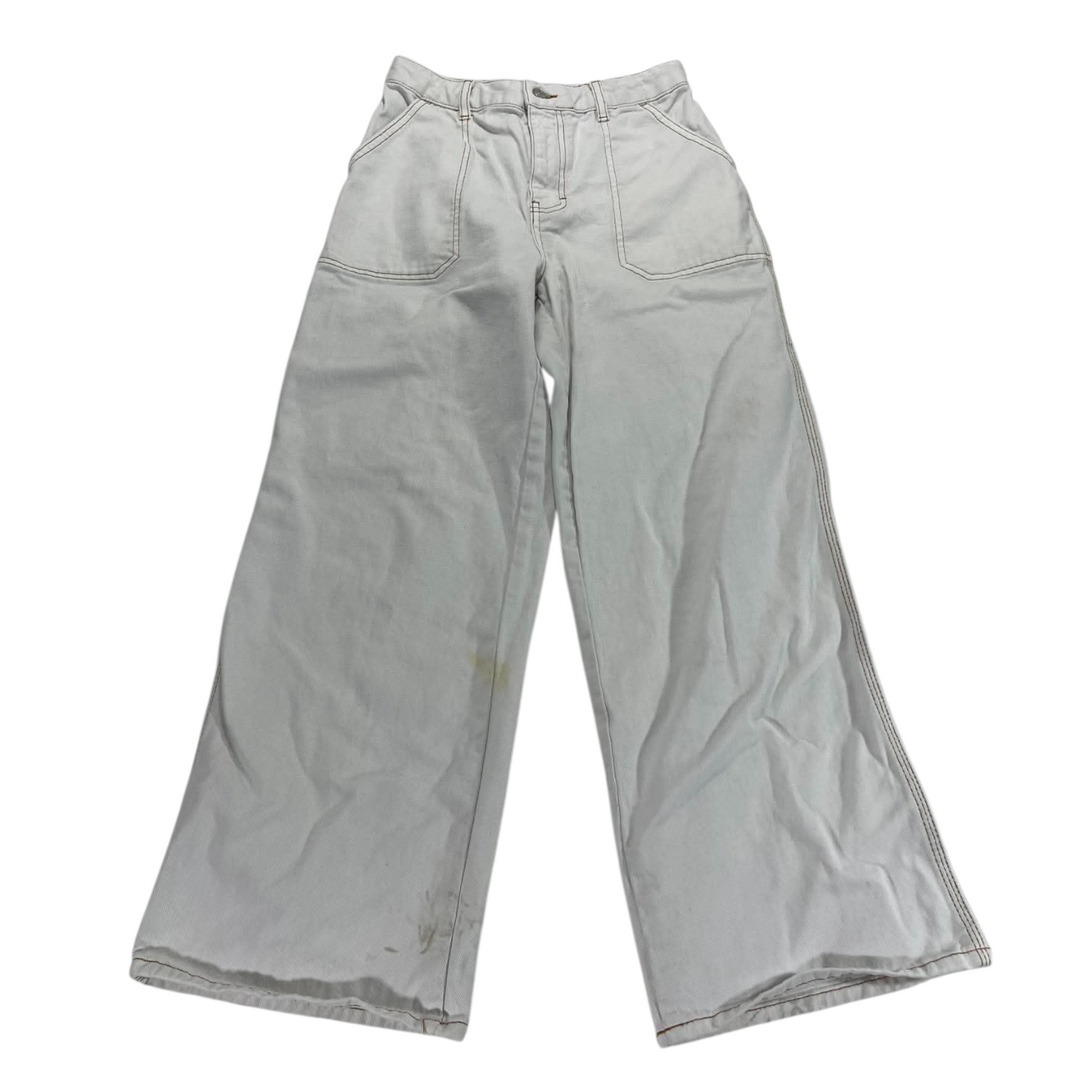 TRASHED GLASSONS WHITE BAGGY PANTS (10)