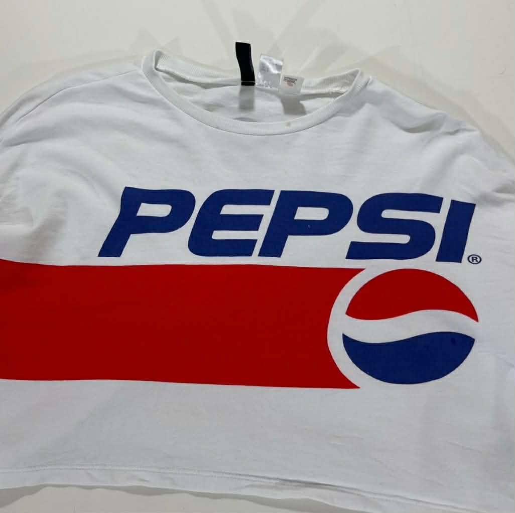 H&M PEPSI CROPPED LONG SLEEVED TOP (S)