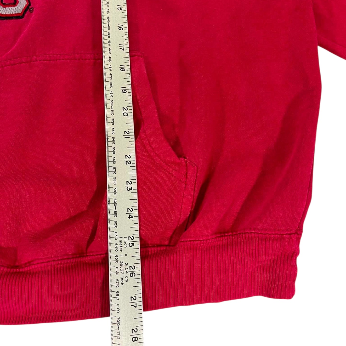 VINTAGE OHIO STATE UNIVERSITY RED HOODIE (XL)