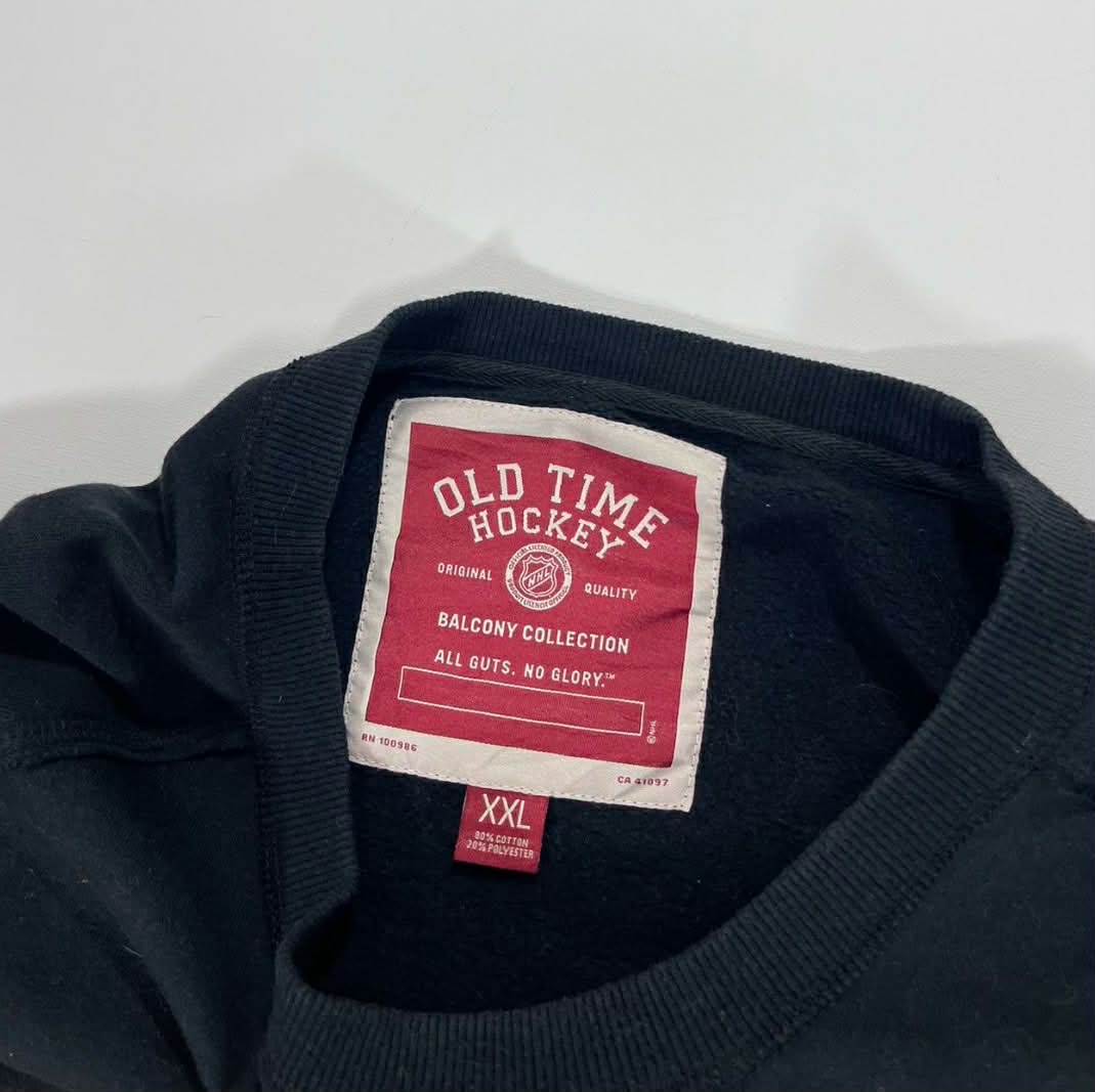 VINTAGE OLD TIME HOCKEY BOSTON BRUINS NAVY CREWNECK SWEATSHIRT  (XXL)