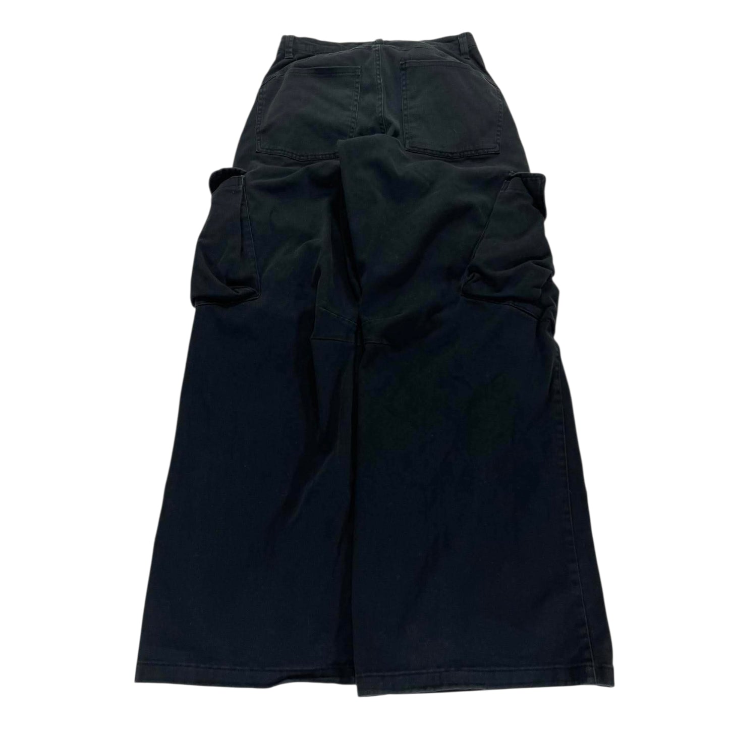 BLACK COTTON ON WIDE LEG CARGO PANTS (28)