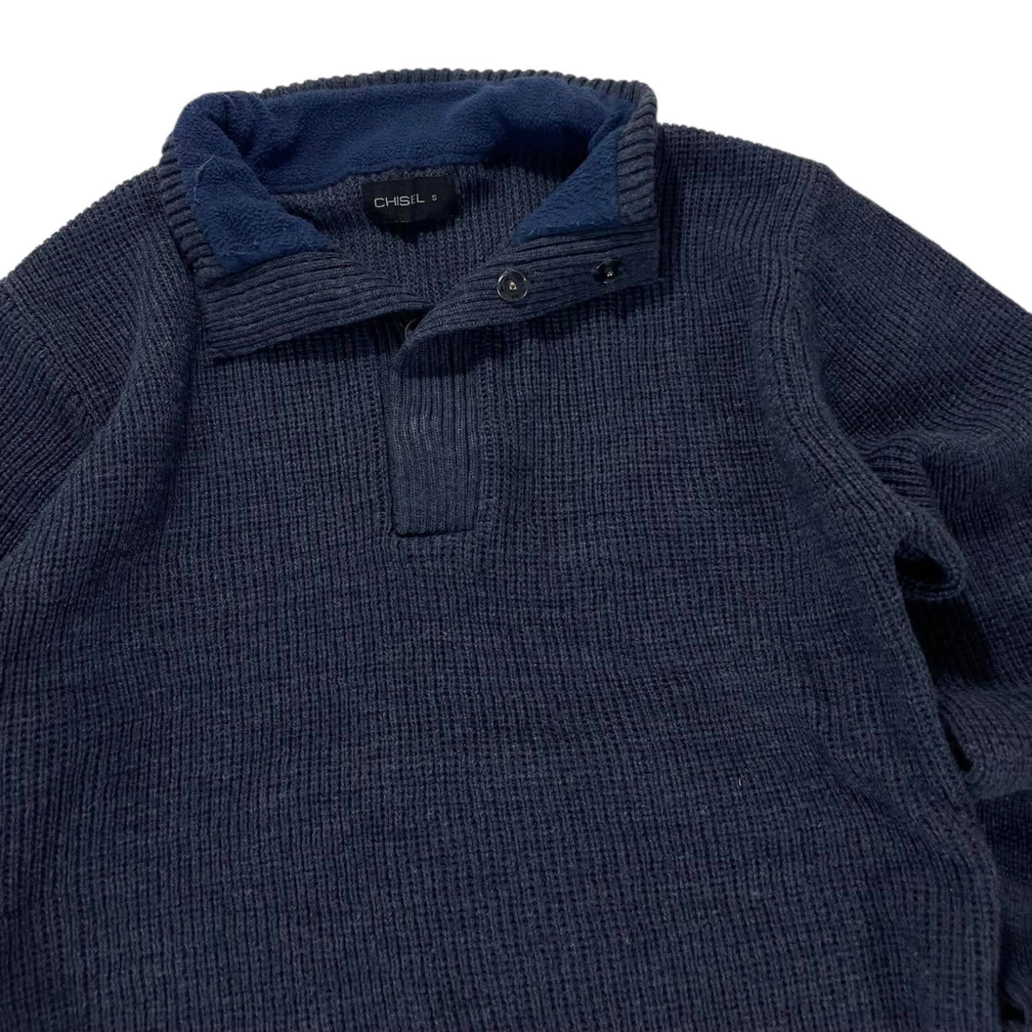 VINTAGE CHISEL LONG SLEEVE POLO SHIRT (S-M)