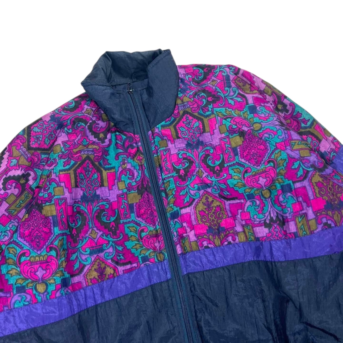 90S GOLD RUSH MULTICOLOURED WINDBREAKER (M-L)