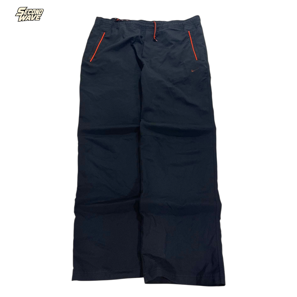 NIKE BLACK & NAVY TRACK PANTS² (BEST FIT L)