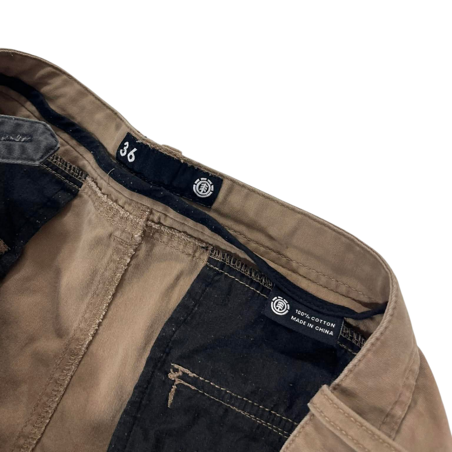 ELEMENT BROWN CARGO SHORTS (36)