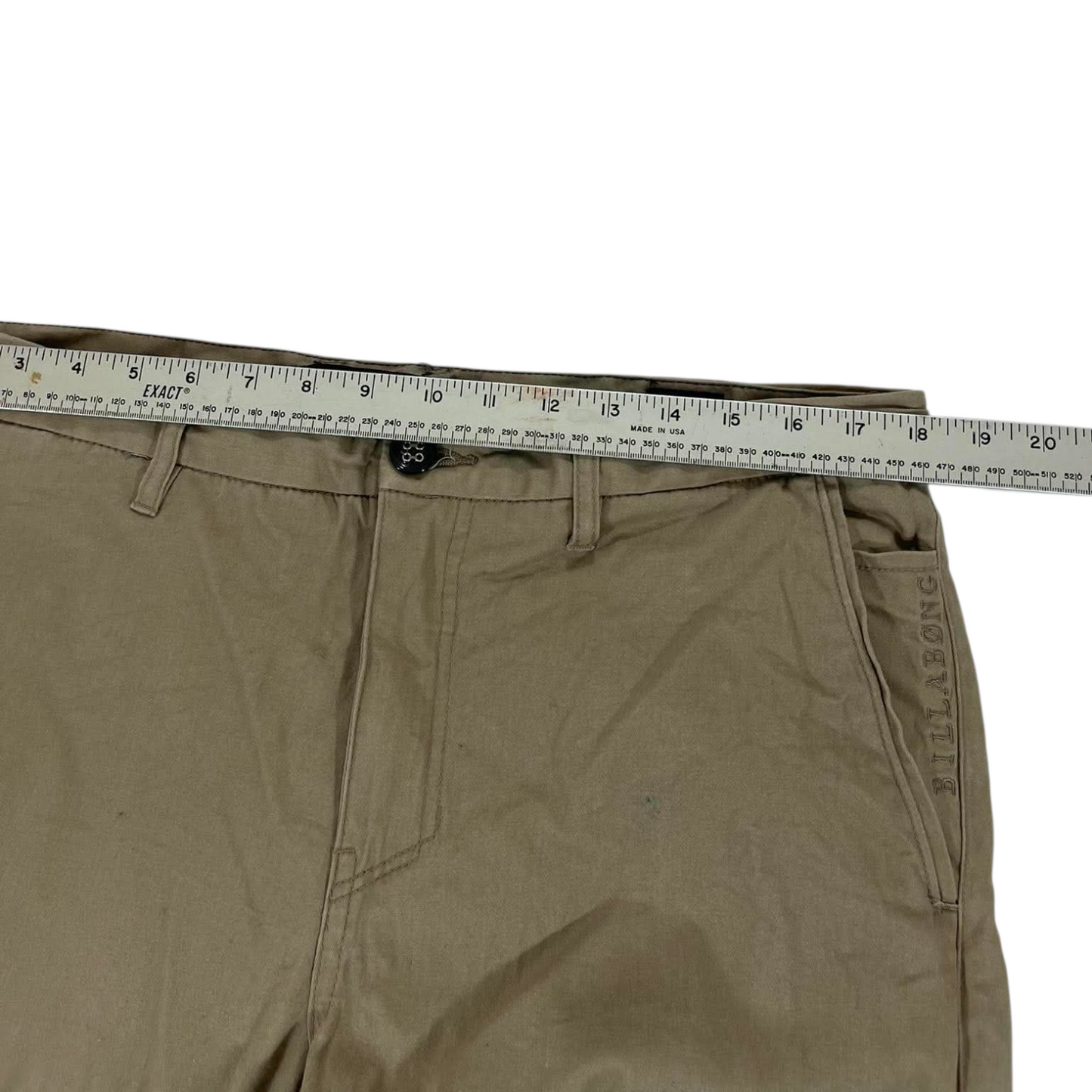 VINTAGE BILLABONG KHAKI STRAIGHT FIT CHINO PANTS (34)