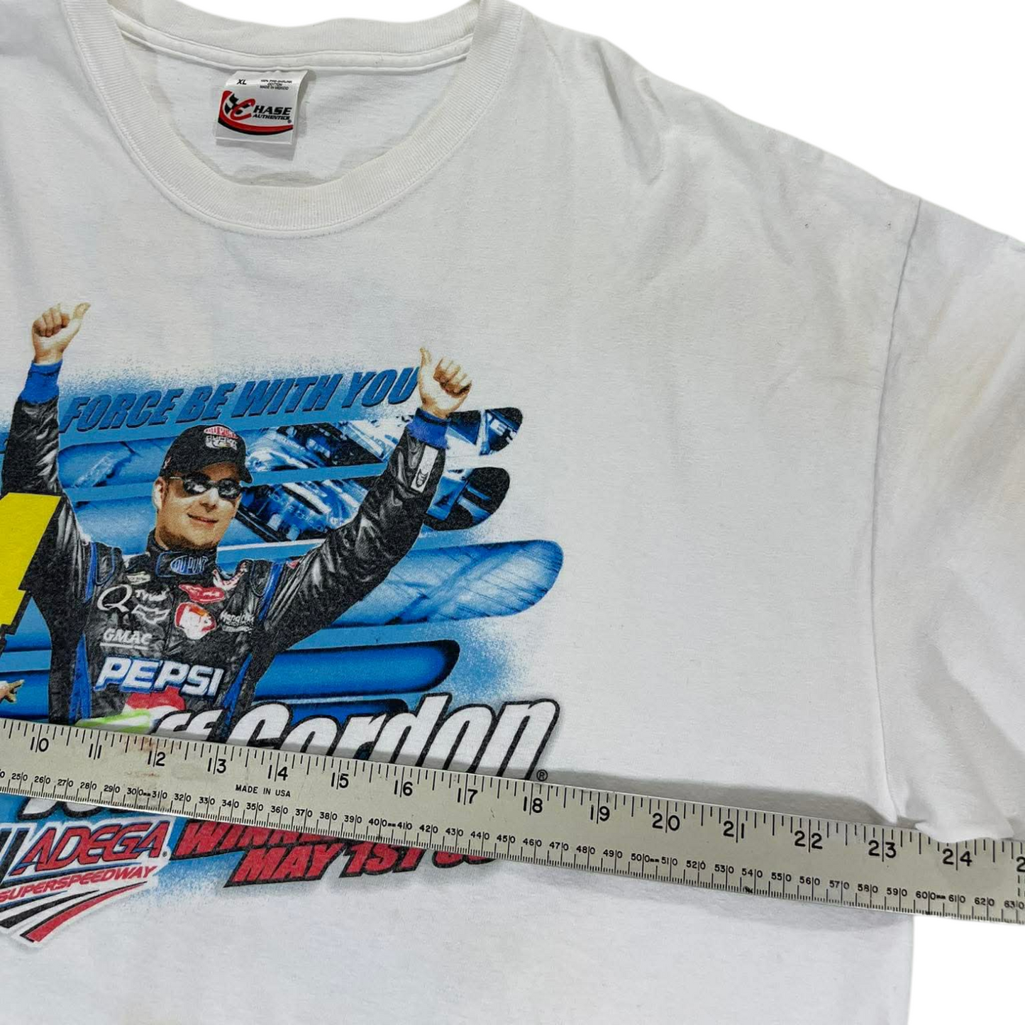 JEFF GORDON NASCAR WHITE TEE (XL)