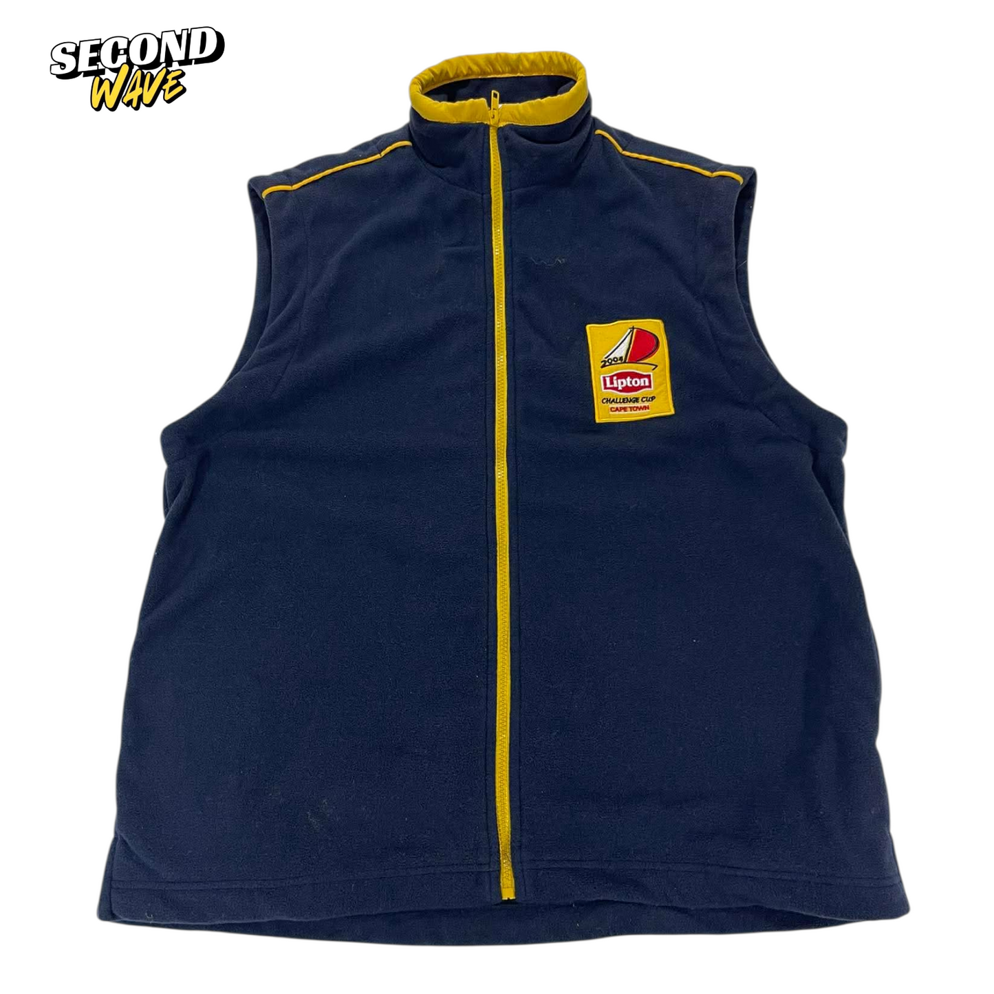 2004 LIPTON CHALLENGE CUP CAPE TOWN NAVY BLUE FLEECE VEST (L)