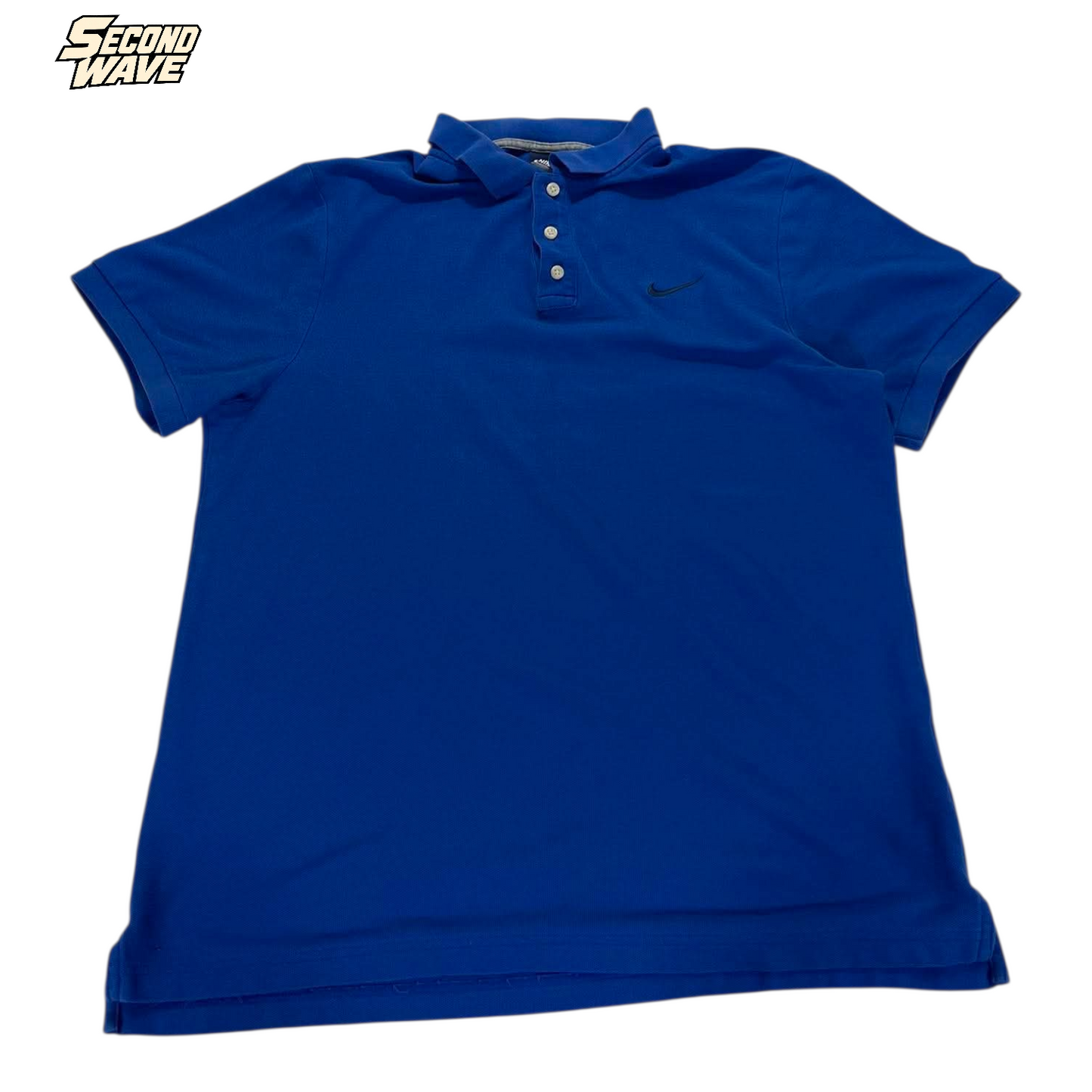 NIKE BLUE POLO SHIRT (BEST FIT M)