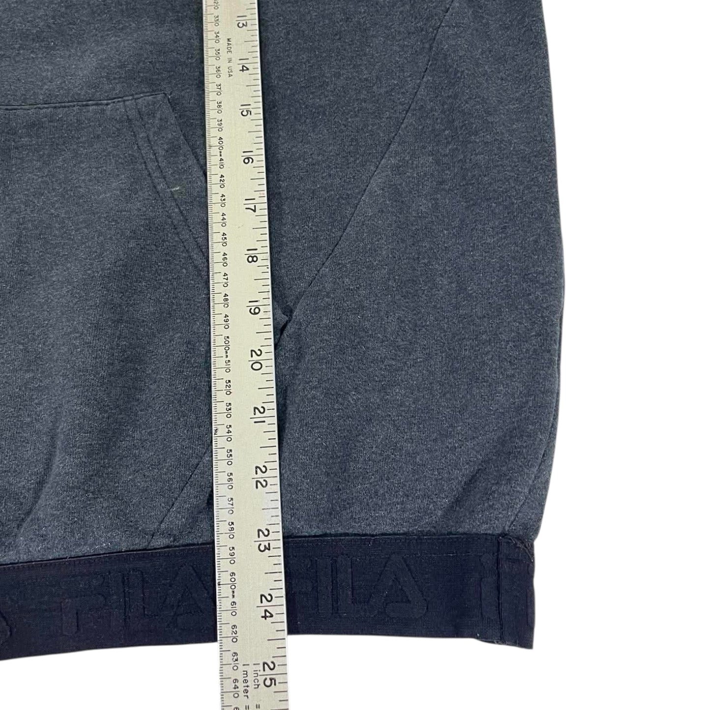 VINTAGE FILA QUARTER ZIP HOODIE (L)