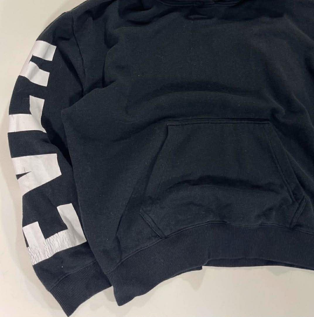 Y2K EVERLAST BLACK & WHITE HOODIE WITH BOLD LETTERING (M-L)