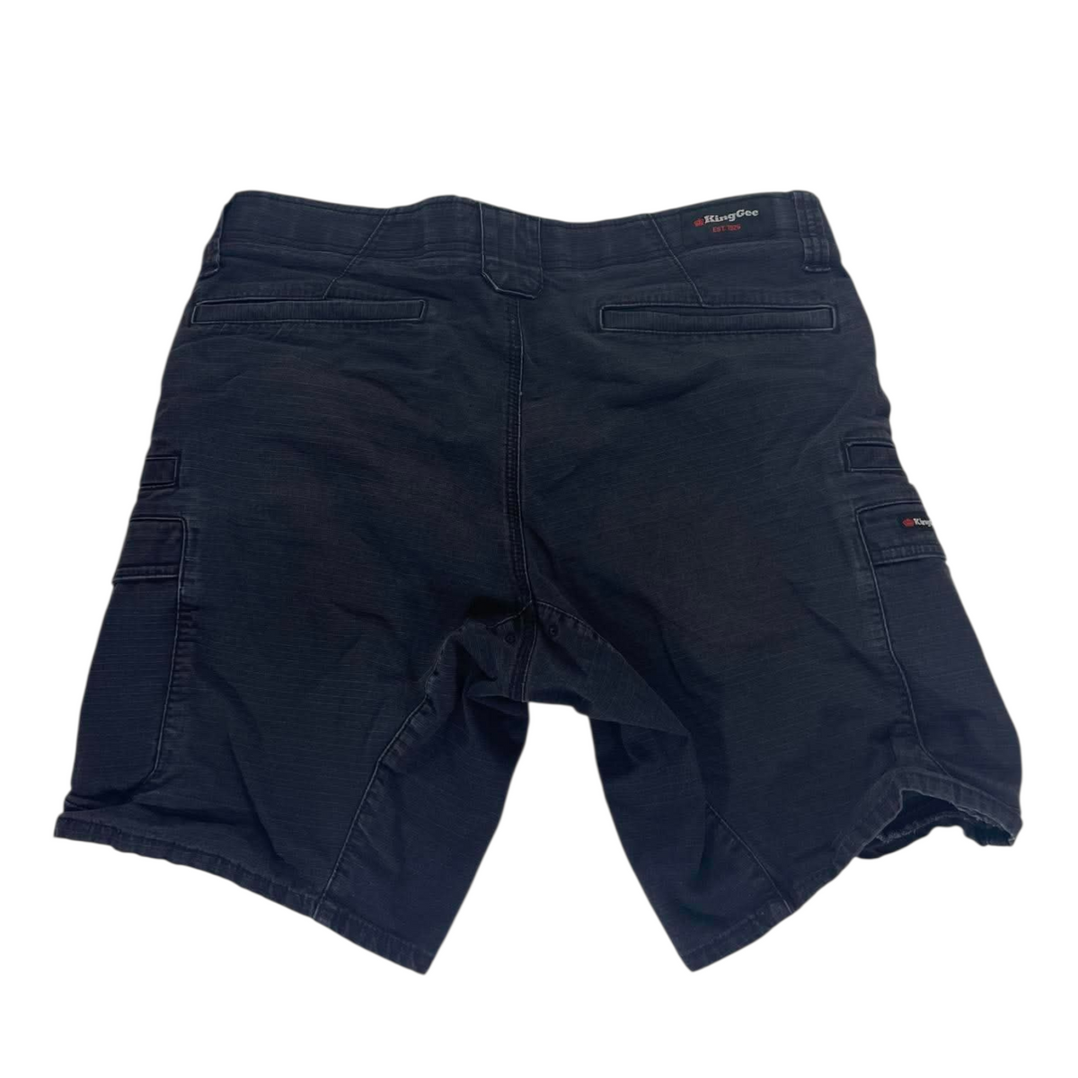 Y2K KING GEE BLACK CARGO SHORTS (38)