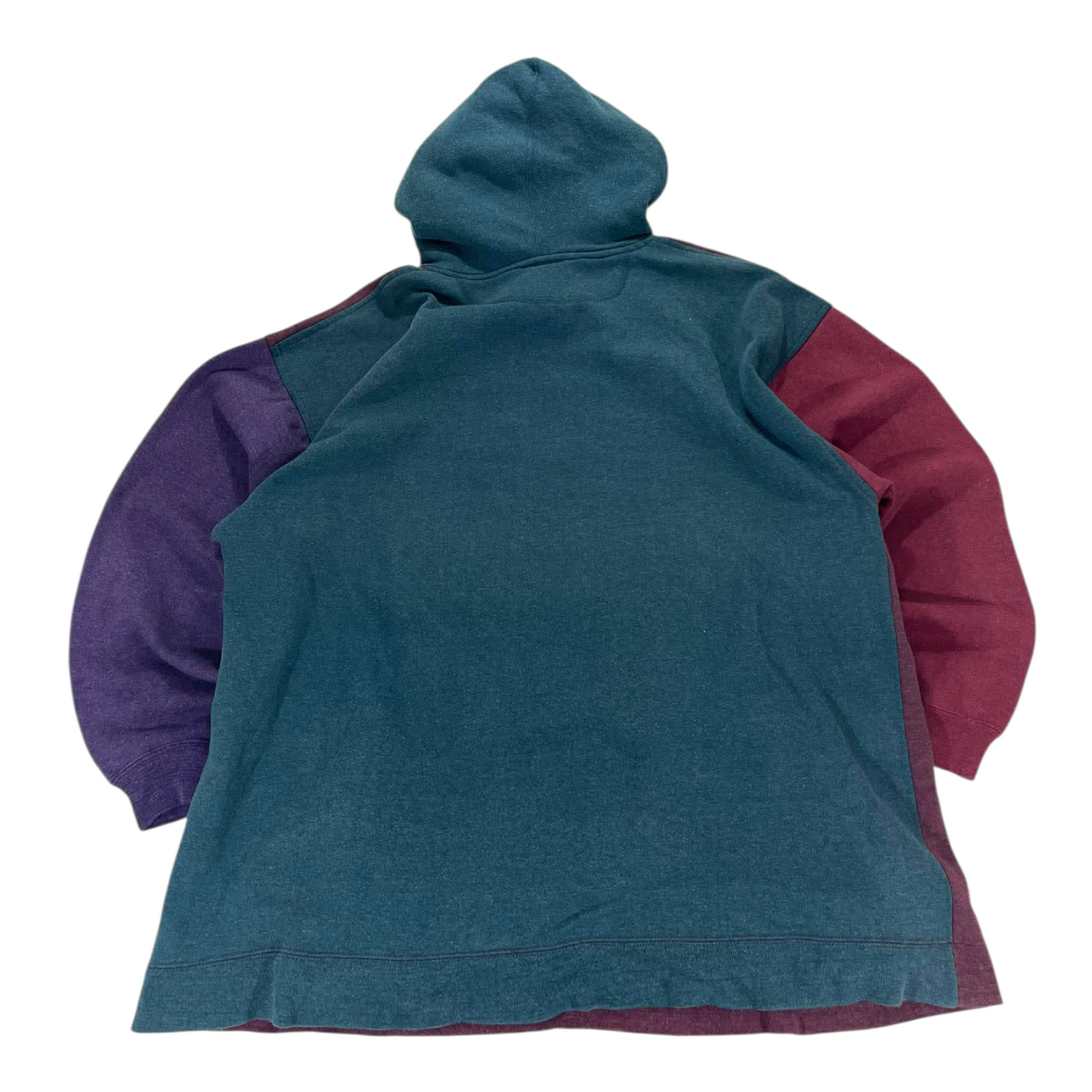 VINTAGE MULTI COLOURED GUESS USA HOODIE WITH EMBROIDERED LOGO(L-XL)