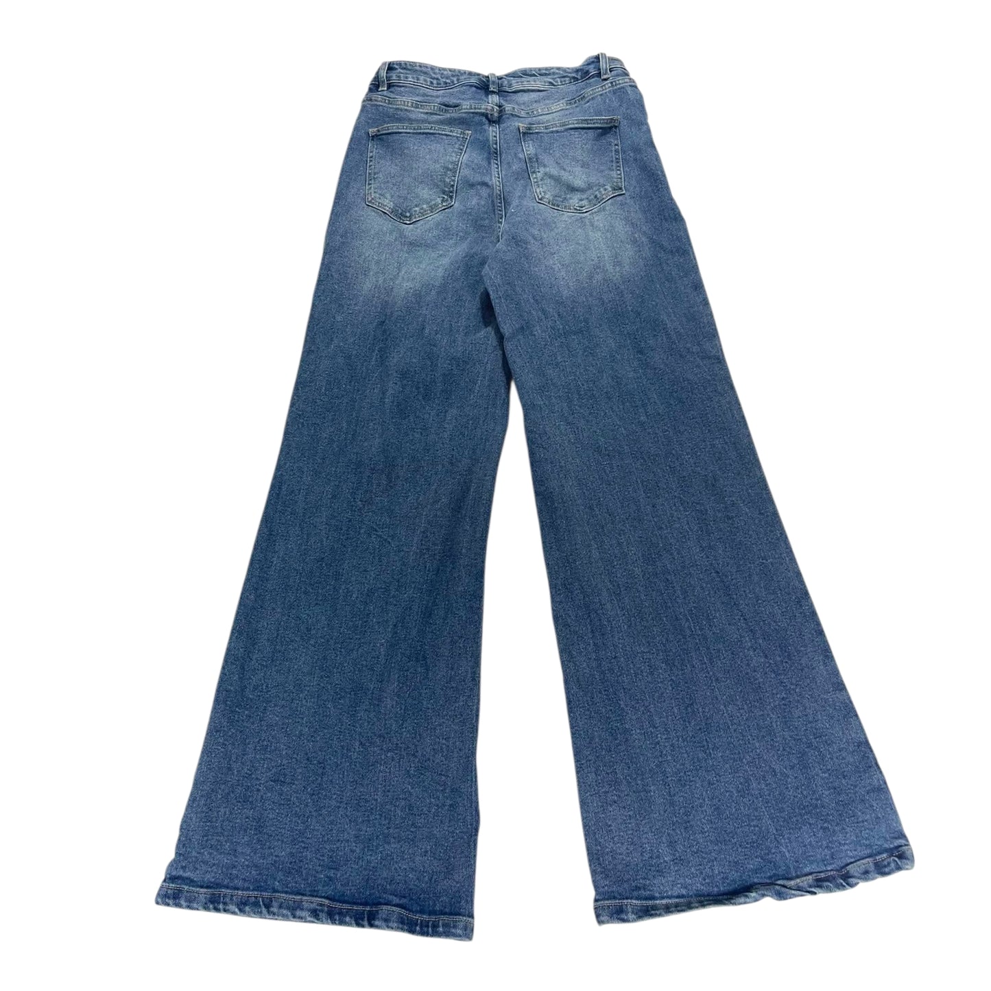 WOMENS BLUE WIDE LEG JEANS (12)