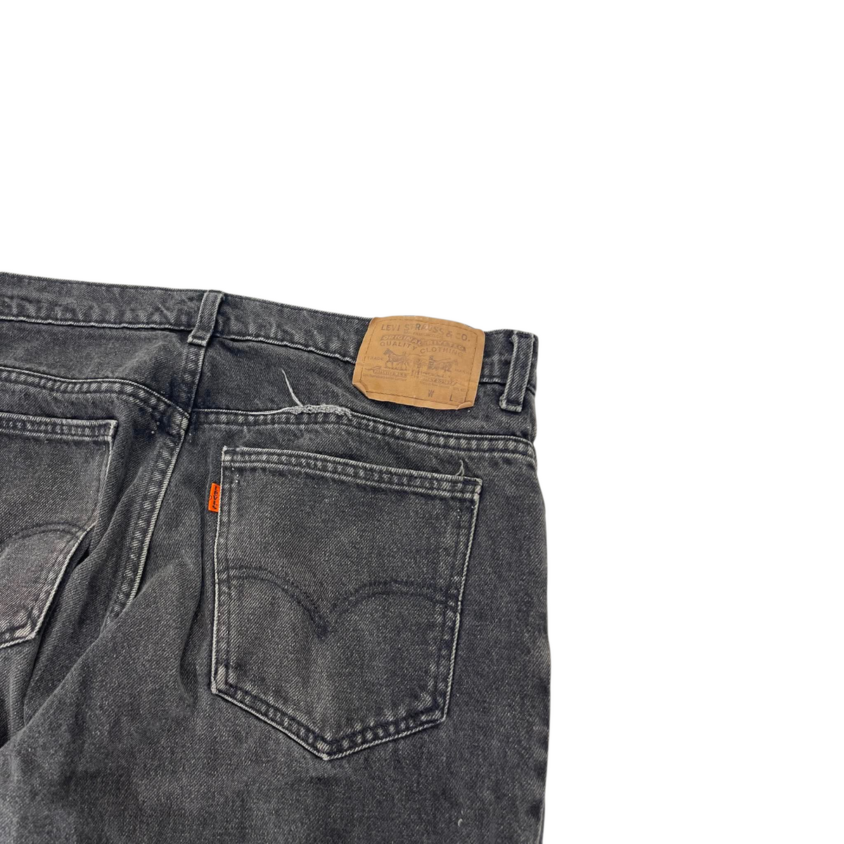 VINTAGE LEVI'S 505 BLACK DENIM JEANS (36)