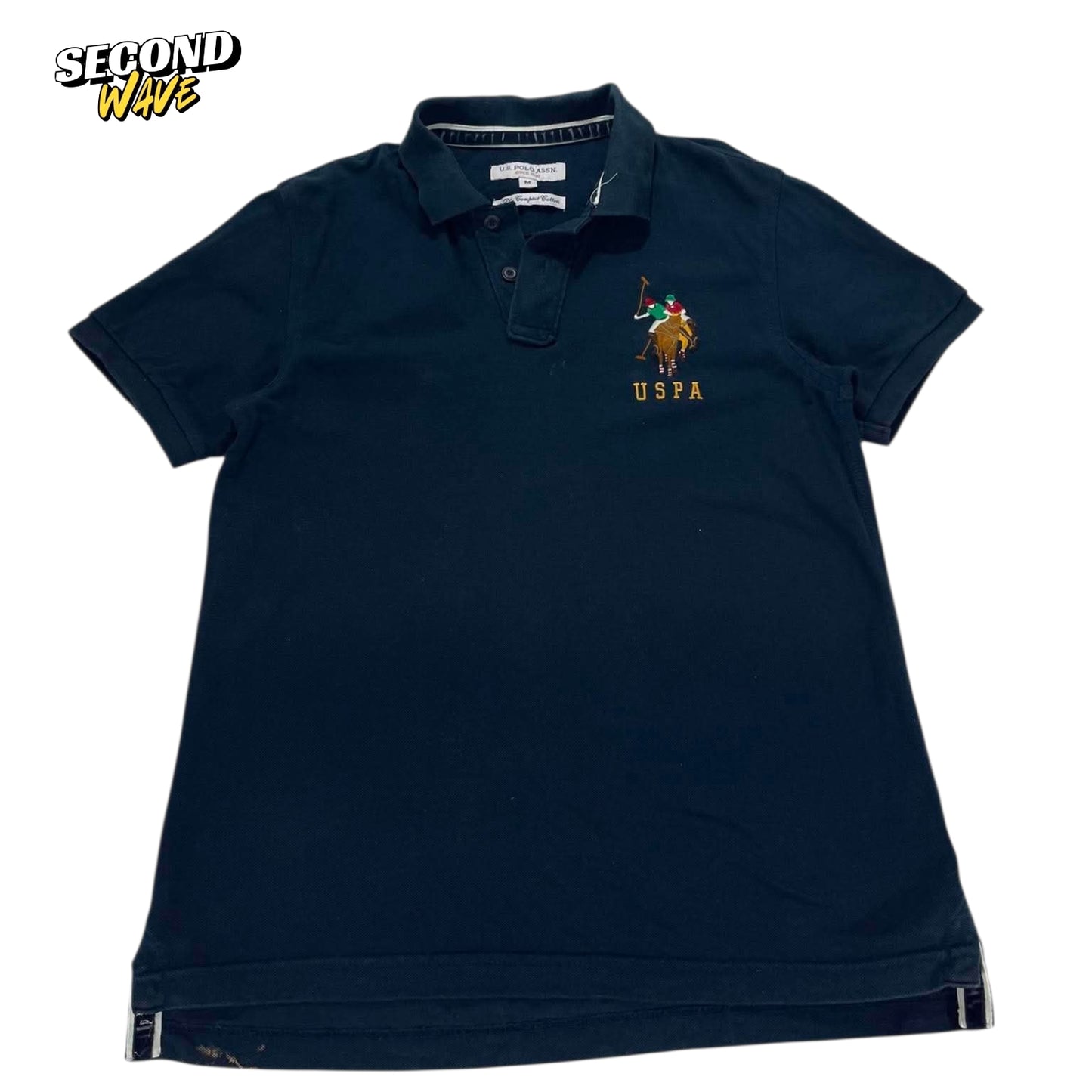 U.S. POLO ASSN. NAVY POLO SHIRT (M)