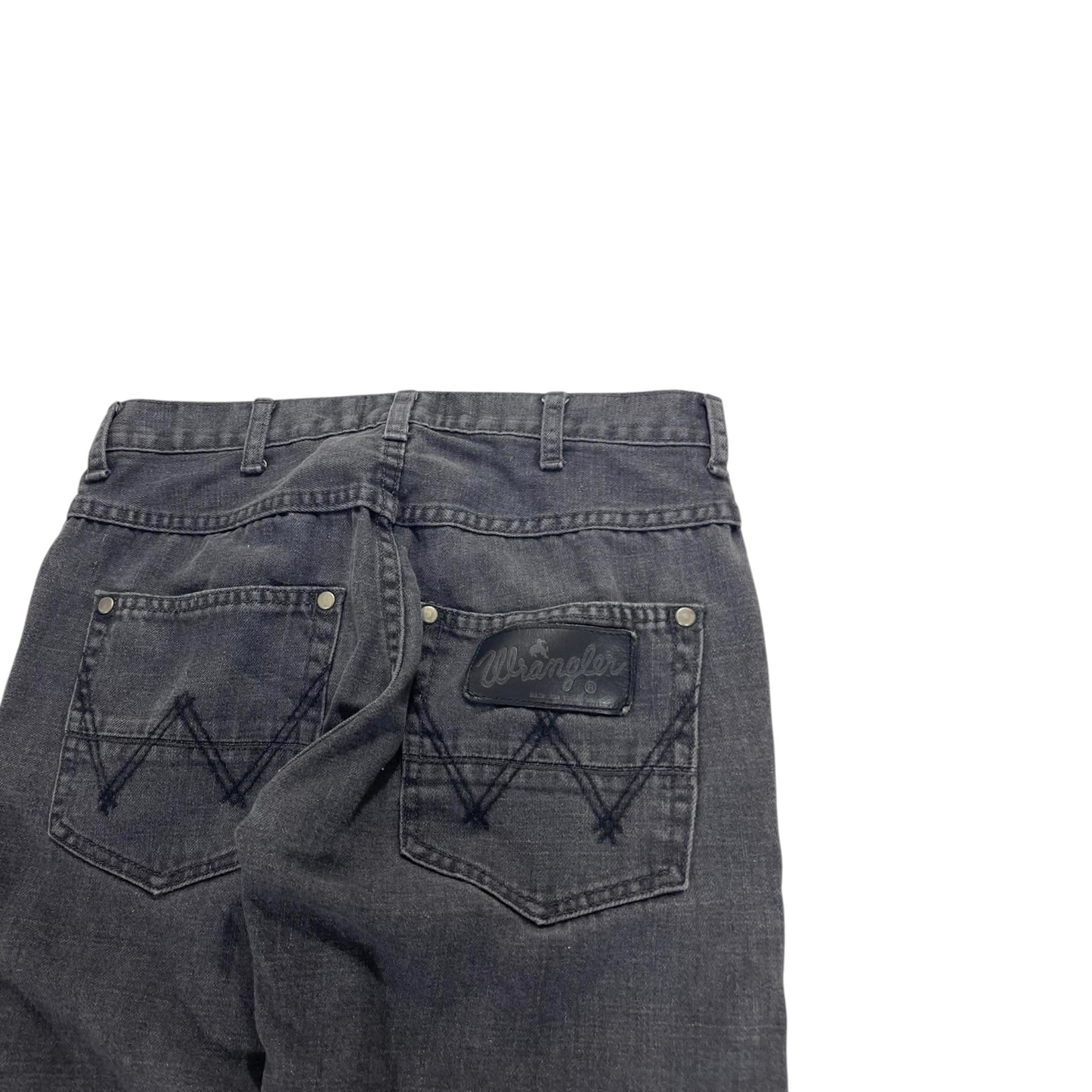 VINTAGE WRANGLER BLACK DENIM JEANS (28/'29)